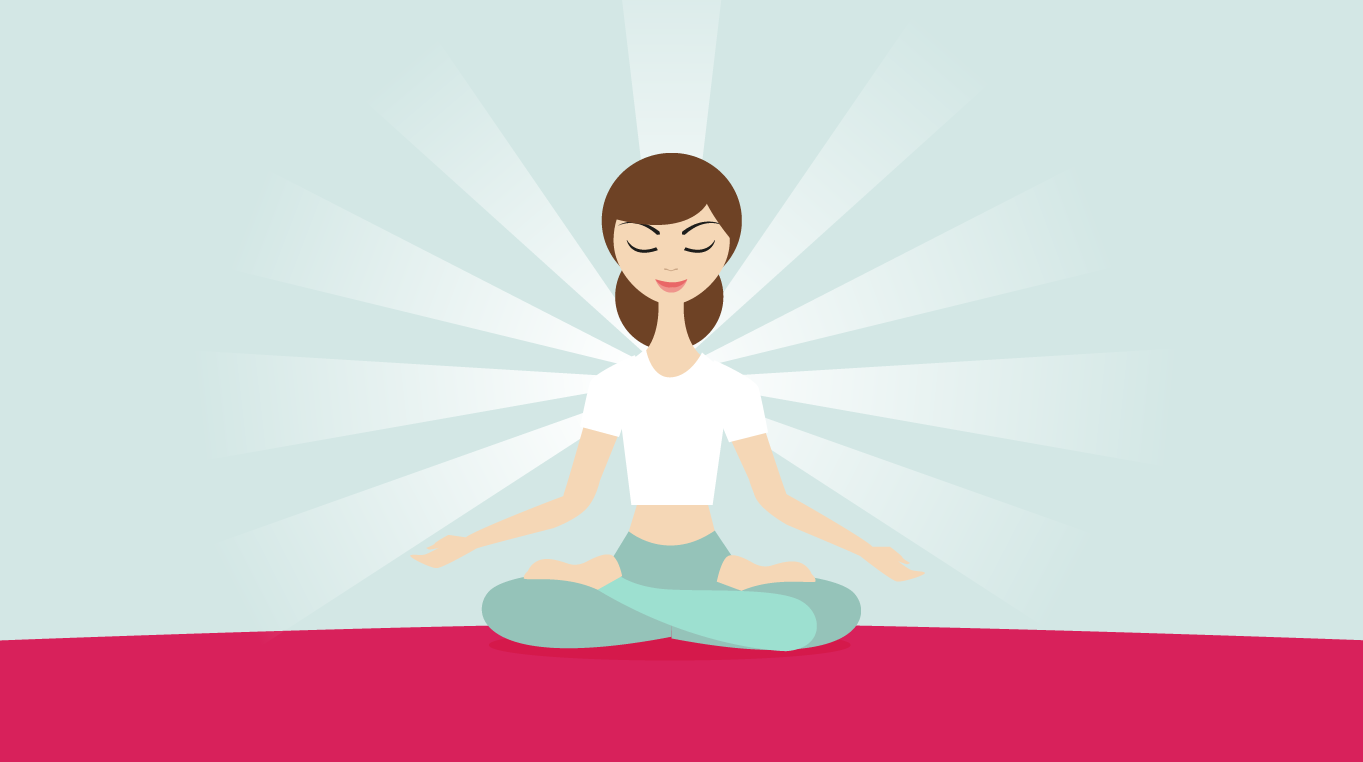 Femme faisant du yoga illustrant la réduction du stress grâce au recours à une adjointe virtuelle Bettsie