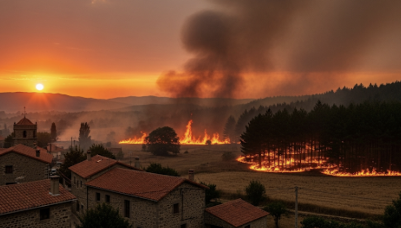 Spain and Portugal wildfire weather made 40 times more likely by climate crisis, study finds