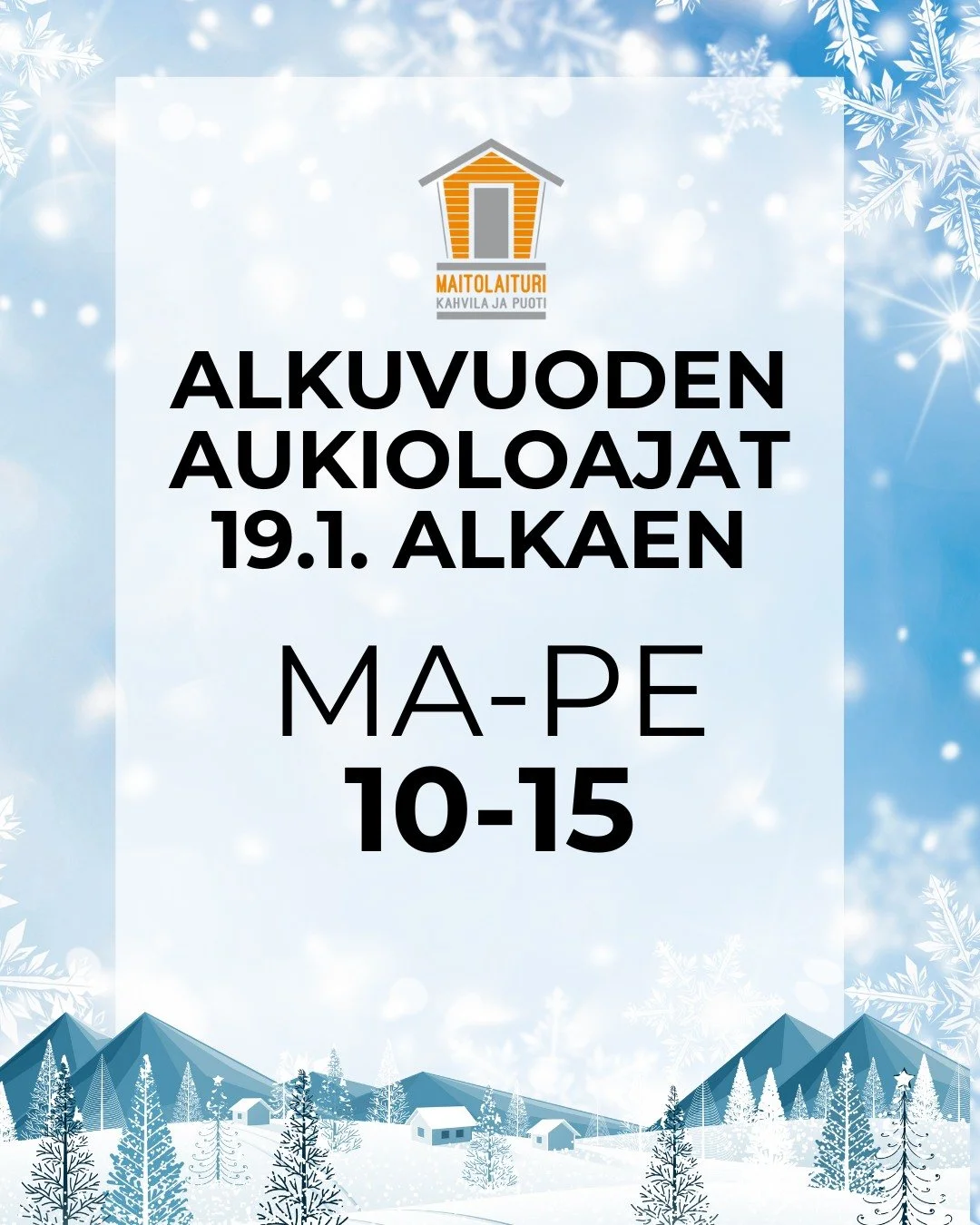 Niin se vain hujahti t&auml;m&auml;kin joulu ja vuoden vaihde! ✨ Oikein ihanaa t&auml;t&auml; vuotta kaikille, toivottavasti se on sujunut jokaisella t&auml;h&auml;n asti toivotulla tavalla. Avaamme j&auml;lleen maanantaina 19.1. klo 10 ja olemme toi