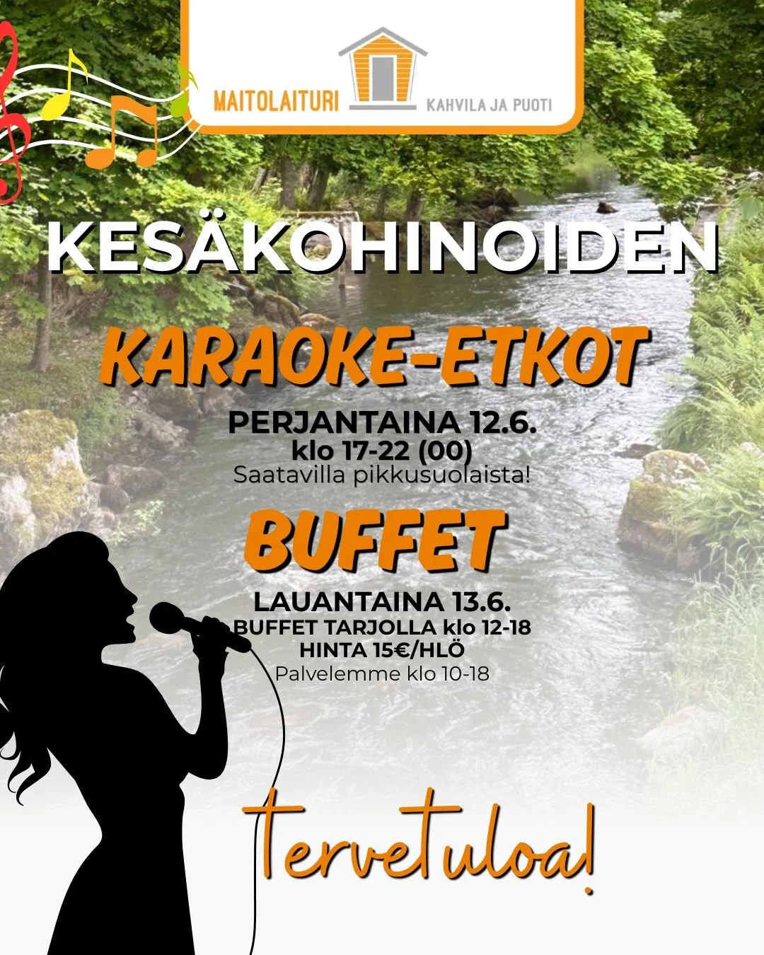 Tulevana lauantaina p&auml;&auml;st&auml;&auml;nkin jo avaamaan virallisesti Enonkosken kes&auml;, kun kyl&auml;ll&auml; j&auml;rjestet&auml;&auml;n Kes&auml;kohinat! Tervetuloa meille perjantaina karaoke-etkoille sek&auml; lauantaina nauttimaan edul