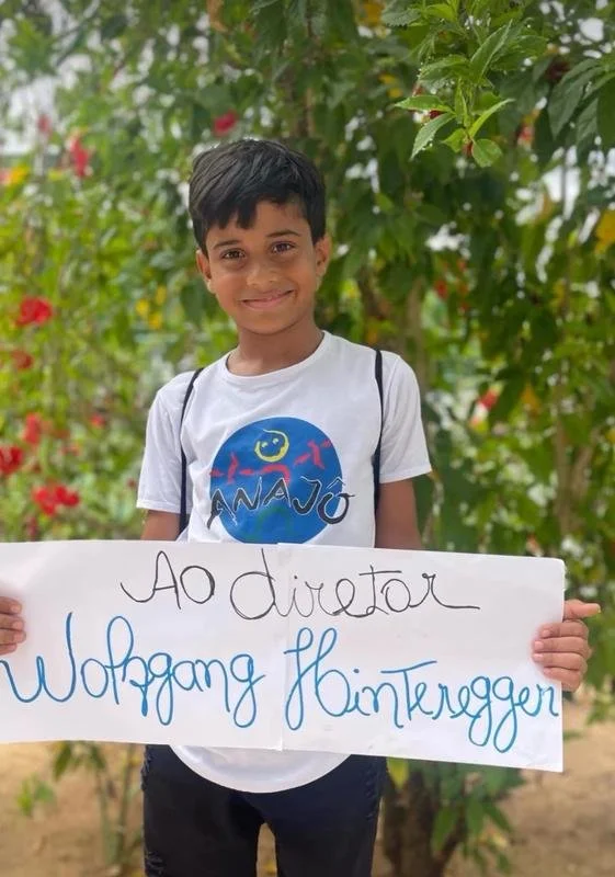 Dankesbotschaft eines Kindes an eine Schule in Österreich