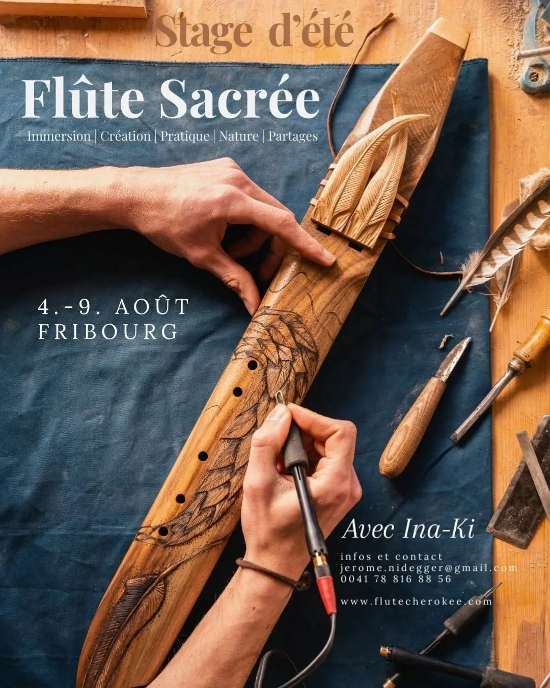 De l'espace... du temps... 5 jours pour se ressourcer,  cr&eacute;er, explorer, et se transformer ✨ 

Cet ao&ucirc;t, je vous invite &agrave; vivre une exp&eacute;rience unique o&ugrave; l&rsquo;art de la fabrication de fl&ucirc;tes rencontre le souf