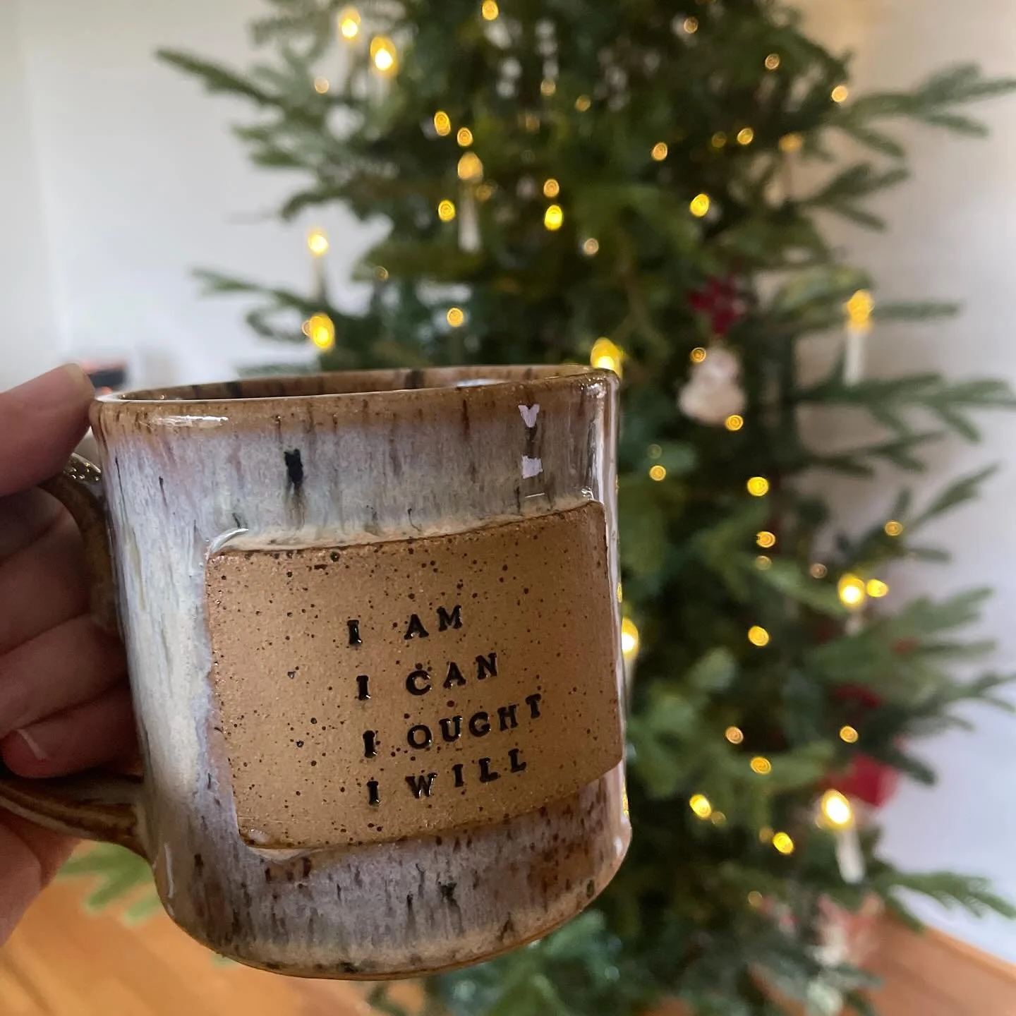 My early &ldquo; kicking off Christmas &ldquo; present from @sheilaatchleydesigns 

An @the_ellison_pottery mug that 100% jerked tears from my eyes. 
My word, what a gift!!!