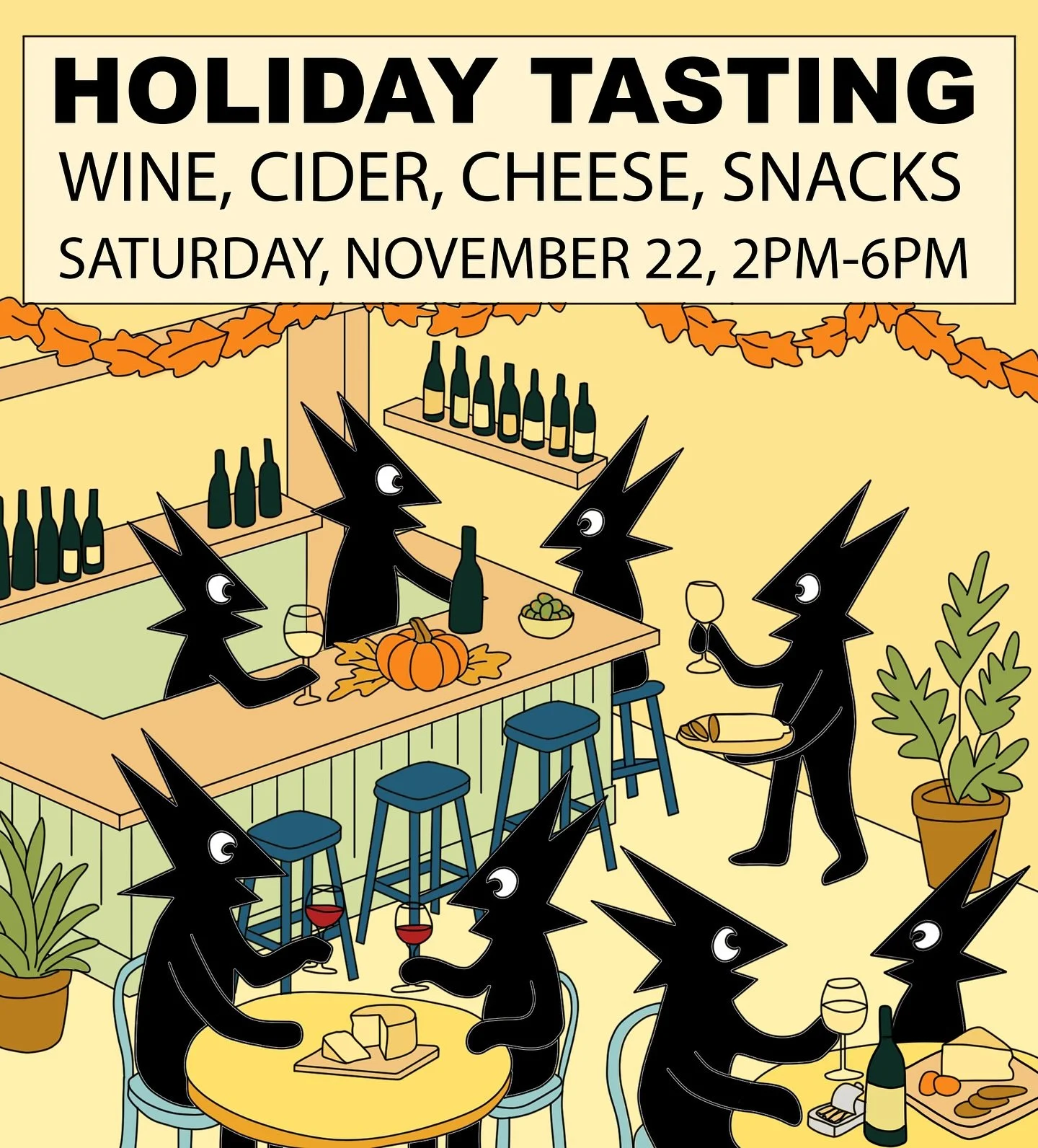 Join us for a festive tasting of wines, cider, and beer we love for the upcoming holiday. We&rsquo;ll taste through a wide range of our top picks for chilly evenings relaxing and holiday gatherings. You&rsquo;ll graze a spread of our favorite cheese 