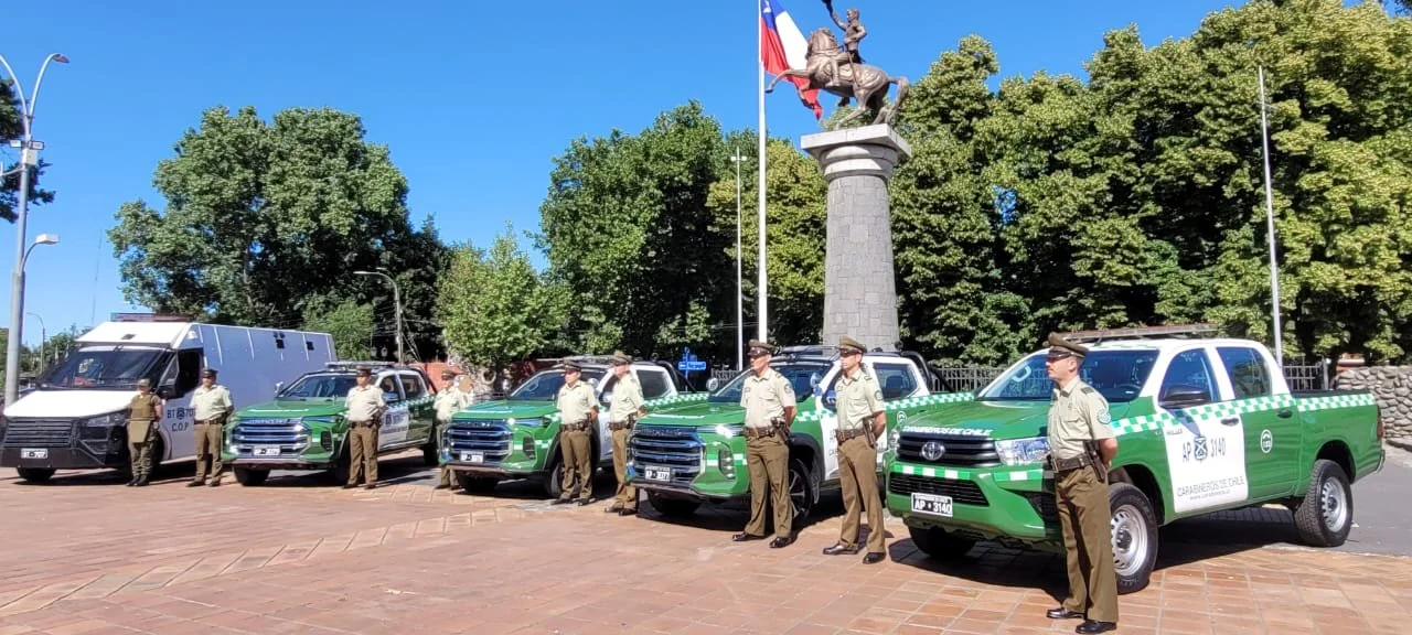 Ñuble: Carabineros entregó 5 nuevos vehículos policiales a unidades de la región