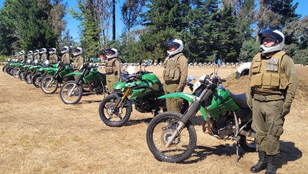 Refuerzo de las operaciones policiales en Ñuble: 12 funcionarios de Ñuble se convirtieron en nuevos conductores de motos todo terreno