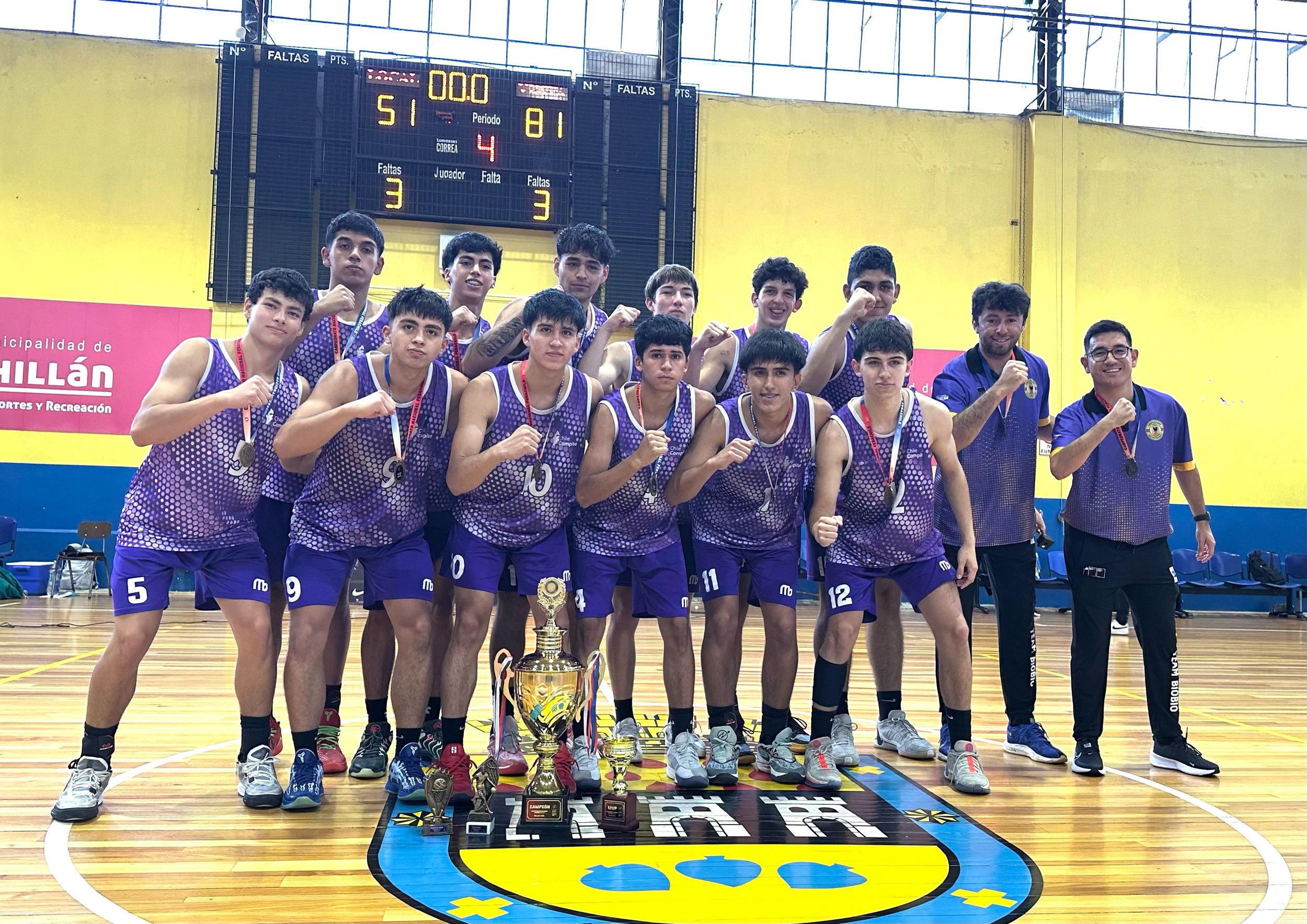 Bío Bío gritó campeón en el Nacional U17 de Básquetbol Chillán 2025