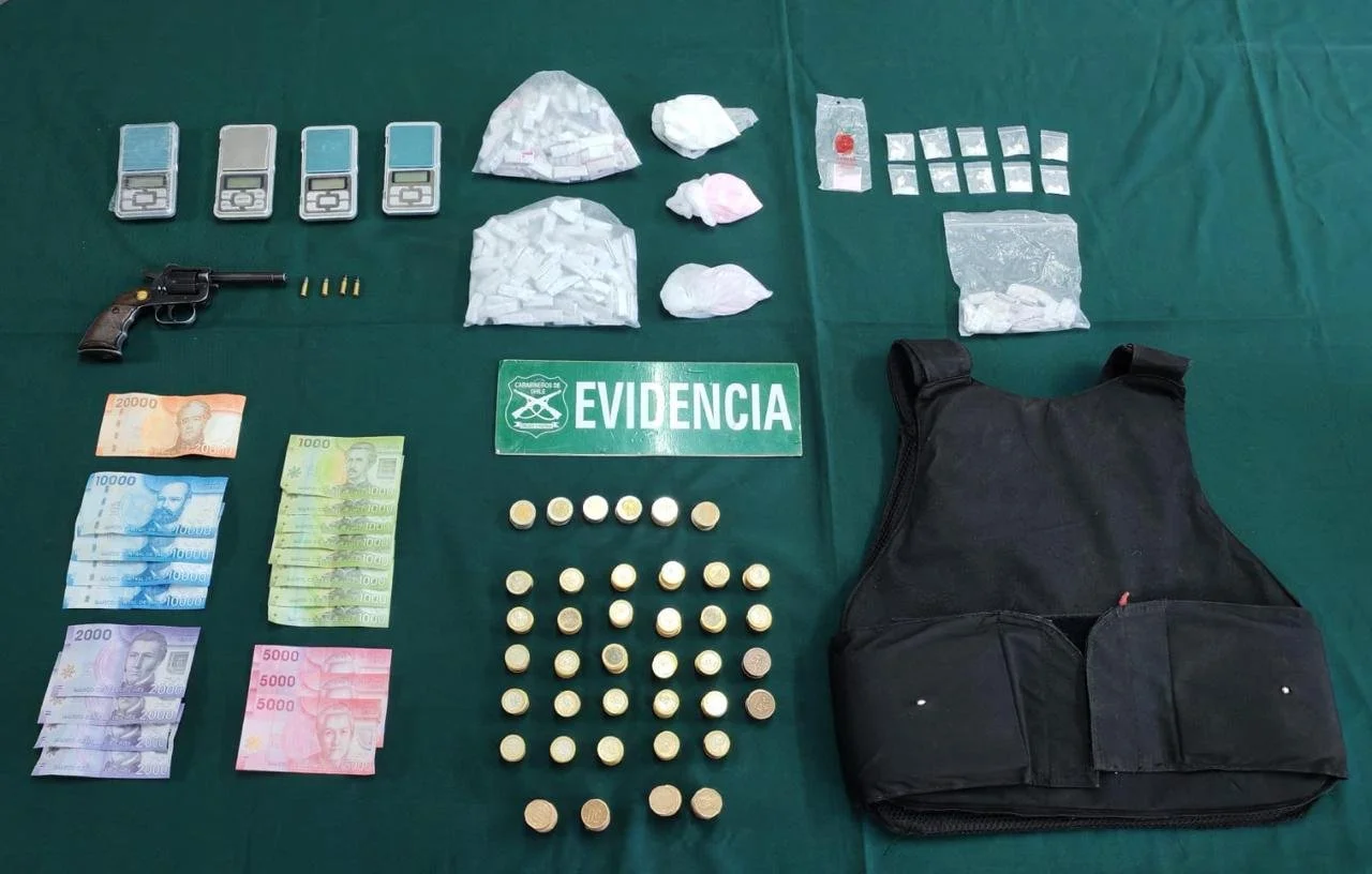 Hay 8 detenidos: Carabineros detuvo a asociación ilícita dedicada al tráfico de drogas en sector oriente de Chillán