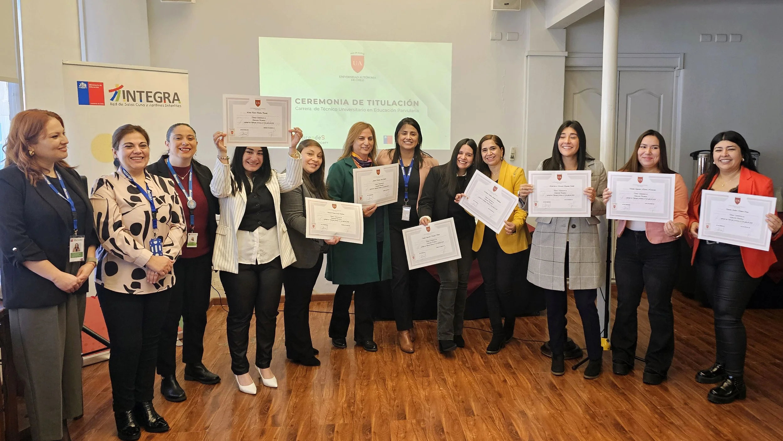 9 trabajadoras de jardines infantiles de Integra Ñuble se titulan como técnico universitario en educación de párvulos