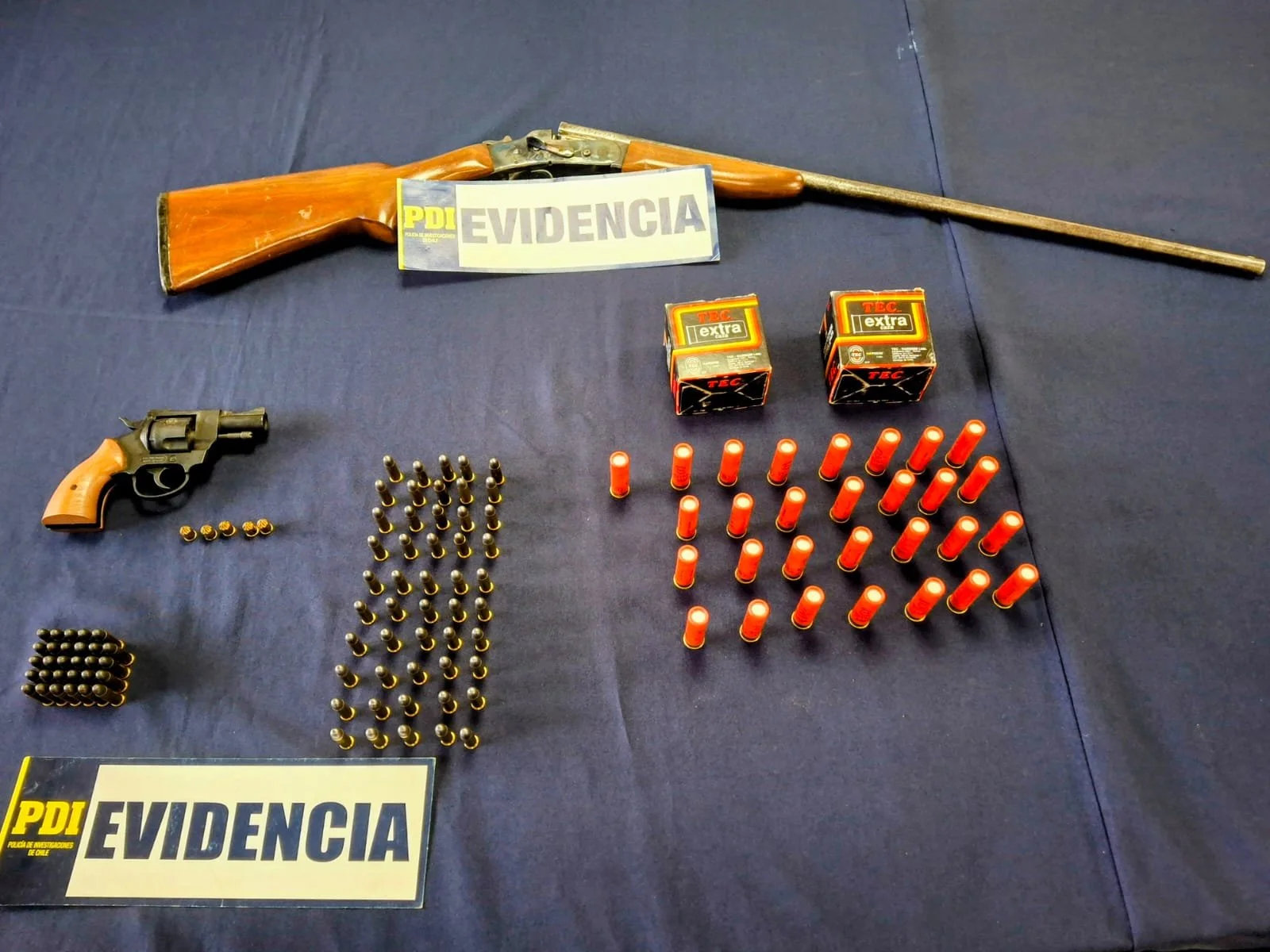 MODELO TERRITORIAL CERO: PDI INCAUTA ARMAS Y MUNICIÓN EN CHILLÁN