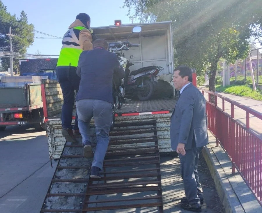 Con retiro de nueve motocicletas termina nueva jornada de fiscalizaciones al parque automotor en Chillán