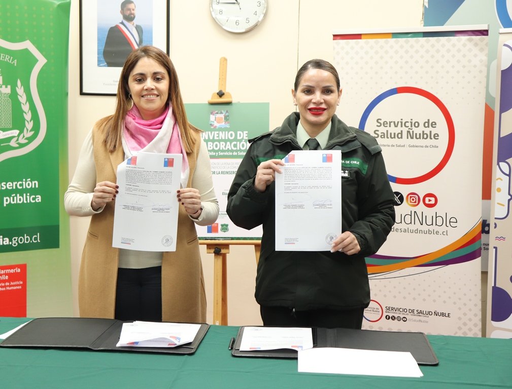 GENDARMERÍA ÑUBLE FIRMA INÉDITO CONVENIO CON SERVICIO DE SALUD