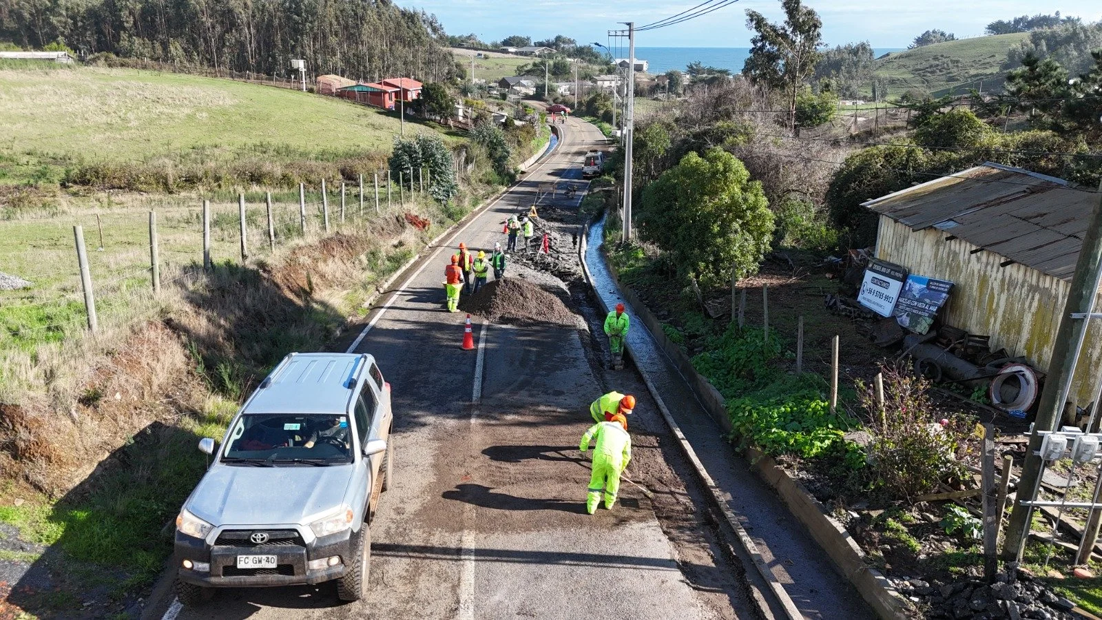 MOP Ñuble repara en tiempo récord ruta costera en Cobquecura tras socavón causado por el temporal&nbsp;