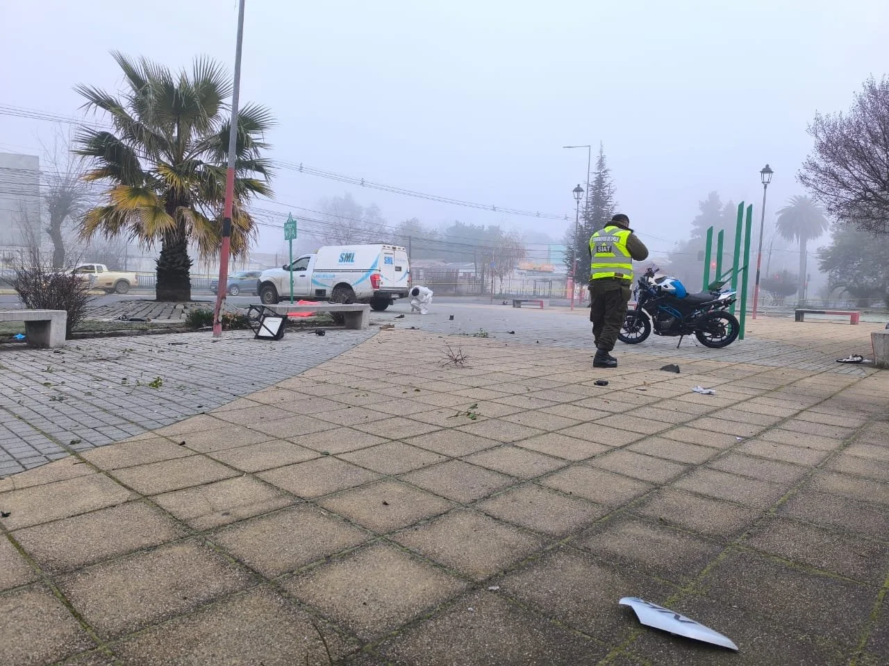 Carabineros de la SIAT Ñuble investiga accidente de moto en Chillán donde fallecieron dos personas