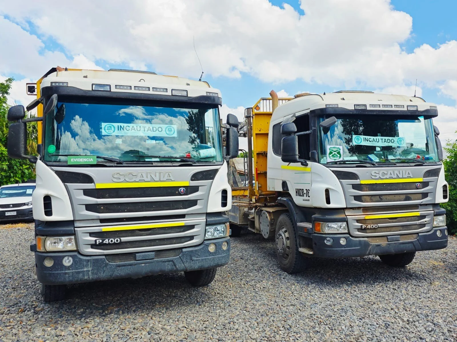 Carabineros de OS9 Ñuble incautó camiones involucrados en delito de robo de madera en San Fabián