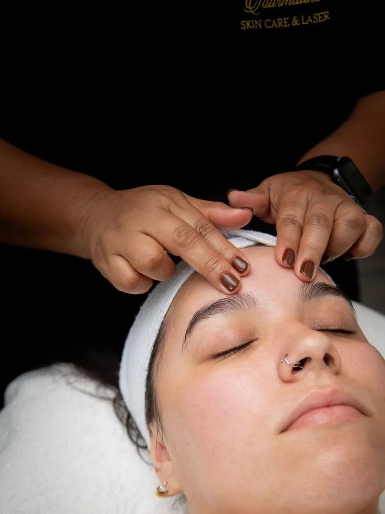 Lymphatic drainage facial massage