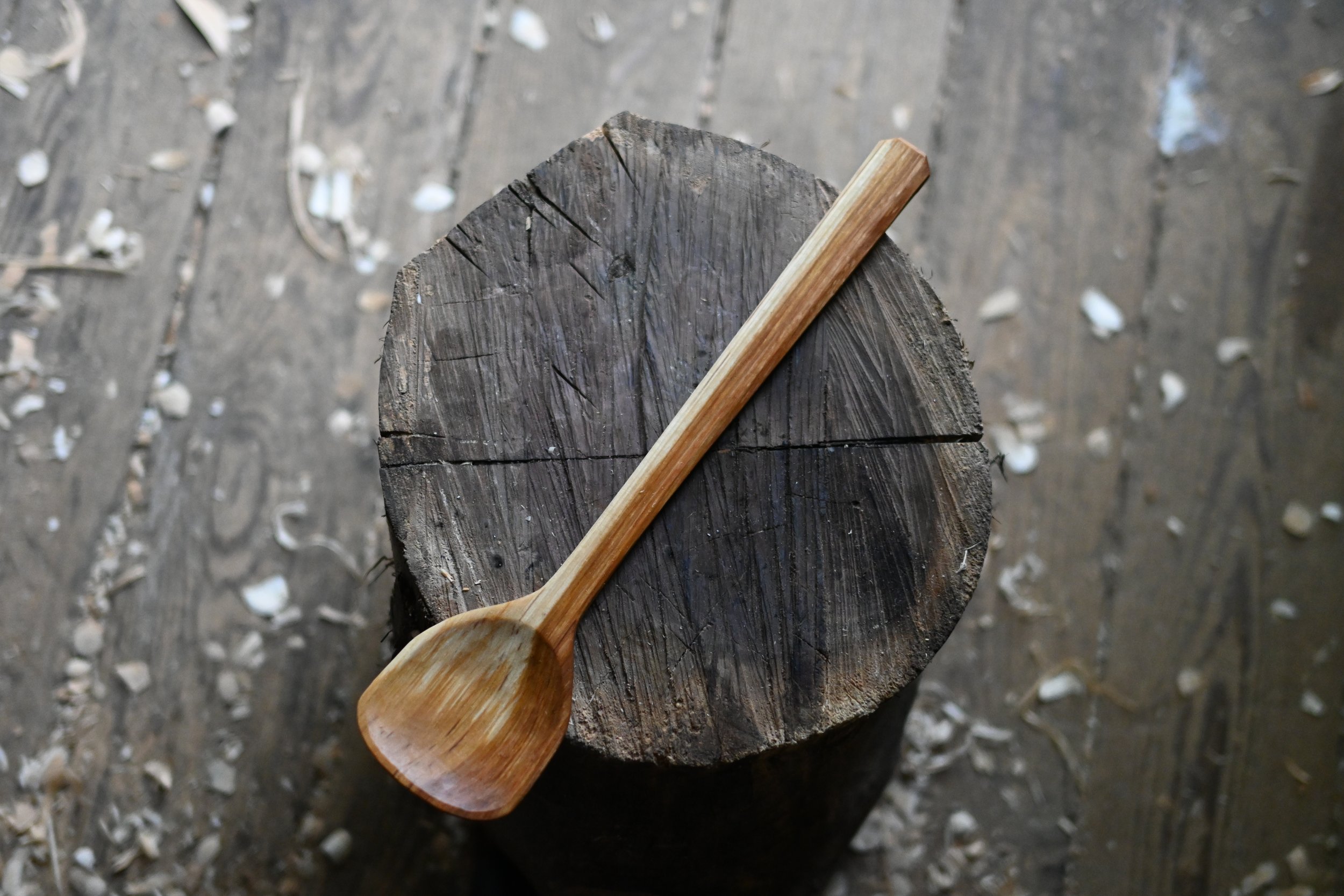 Birch Heartwood Flat Tip Cooking Spoon 12"