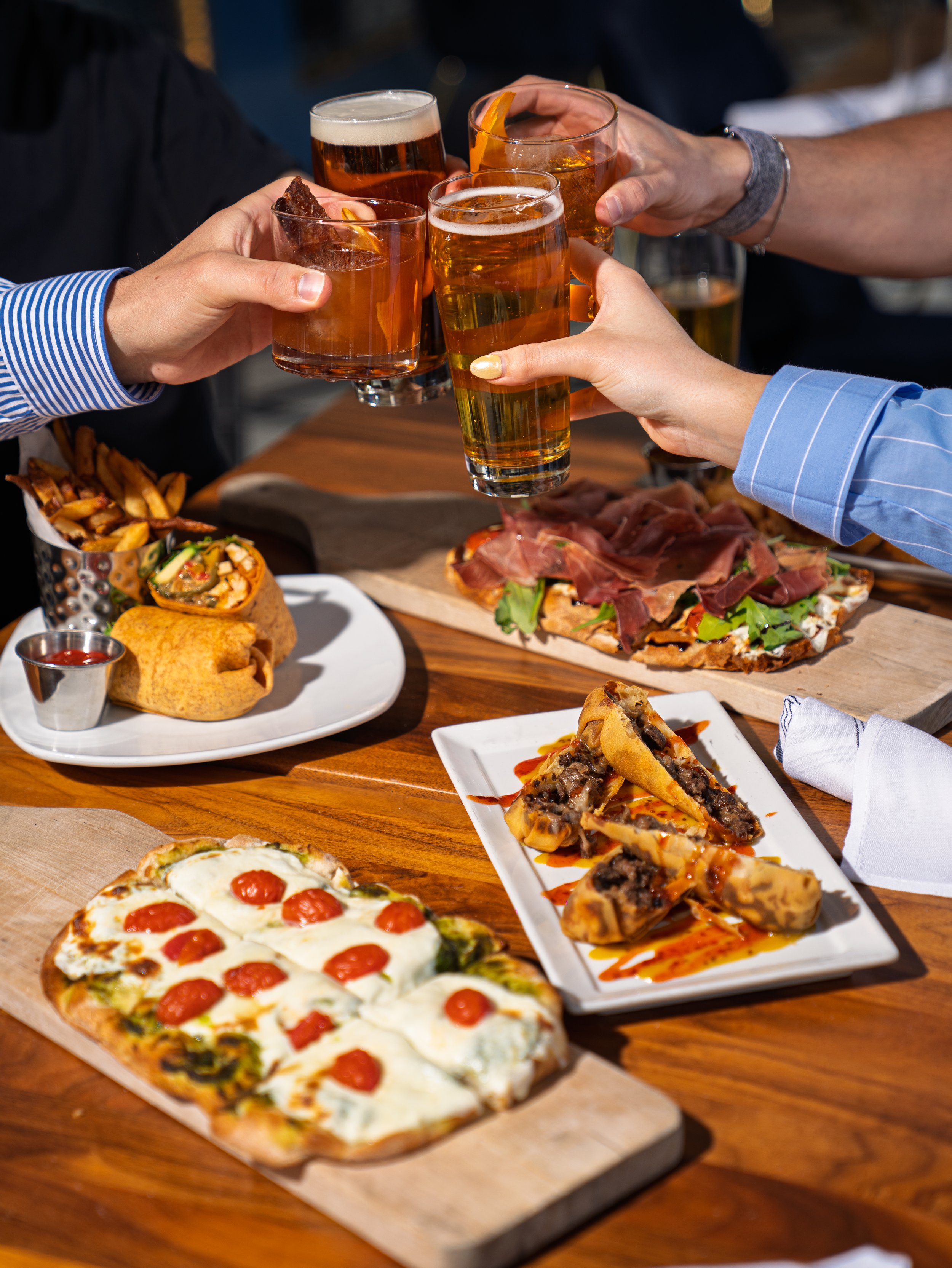 Cocktails and food at Bourbon & Branch near Madison Square Garden