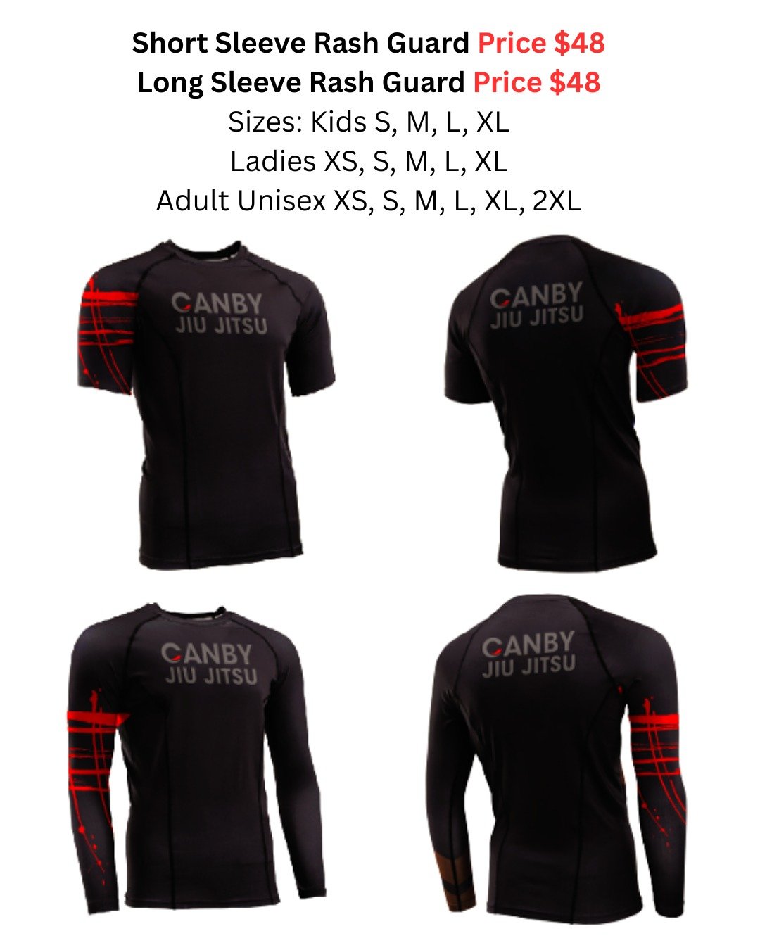 🔥 Summer No-Gi Presale is LIVE! 🔥

Get ready to rep CJJ in style &mdash; rash guards and shorts are now available for pre-order!

🛒 How to order:
➡️ Pre-pay through the Gym Desk app
➡️ Venmo @CanbyJiuJitsu (include your name &amp; sizes in the mem