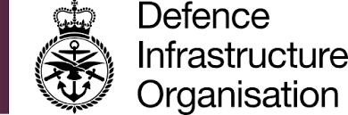 Logo of the Defence Infrastructure Organisation with a crown and anchor emblem.
