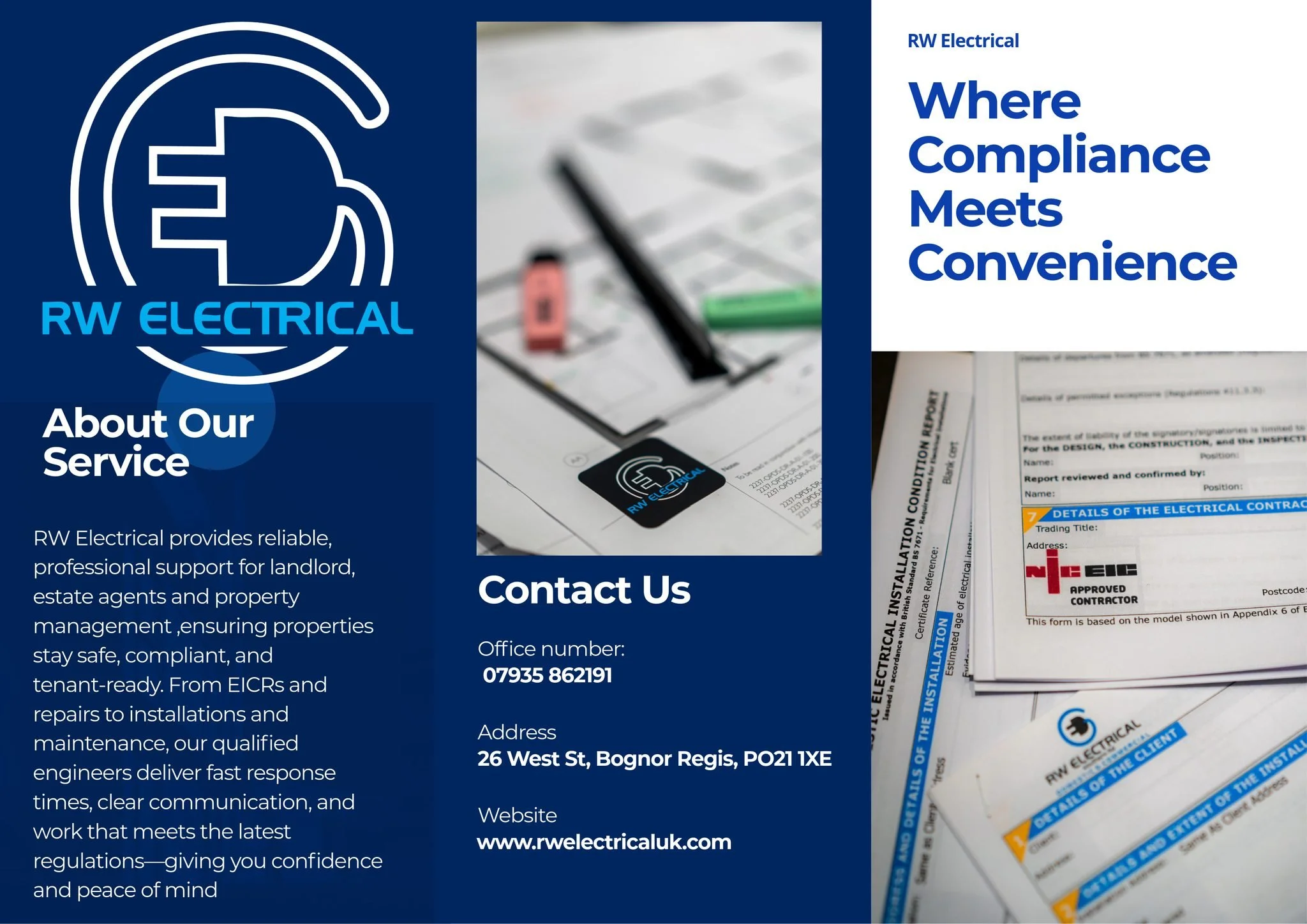 RW Electrical - Where compliance meets convenience 

We support landlords, letting agents and property managers with fast, reliable electrical services to keep properties safe and tenant-ready.

Services we provide:
&bull; EICRs and electrical inspec