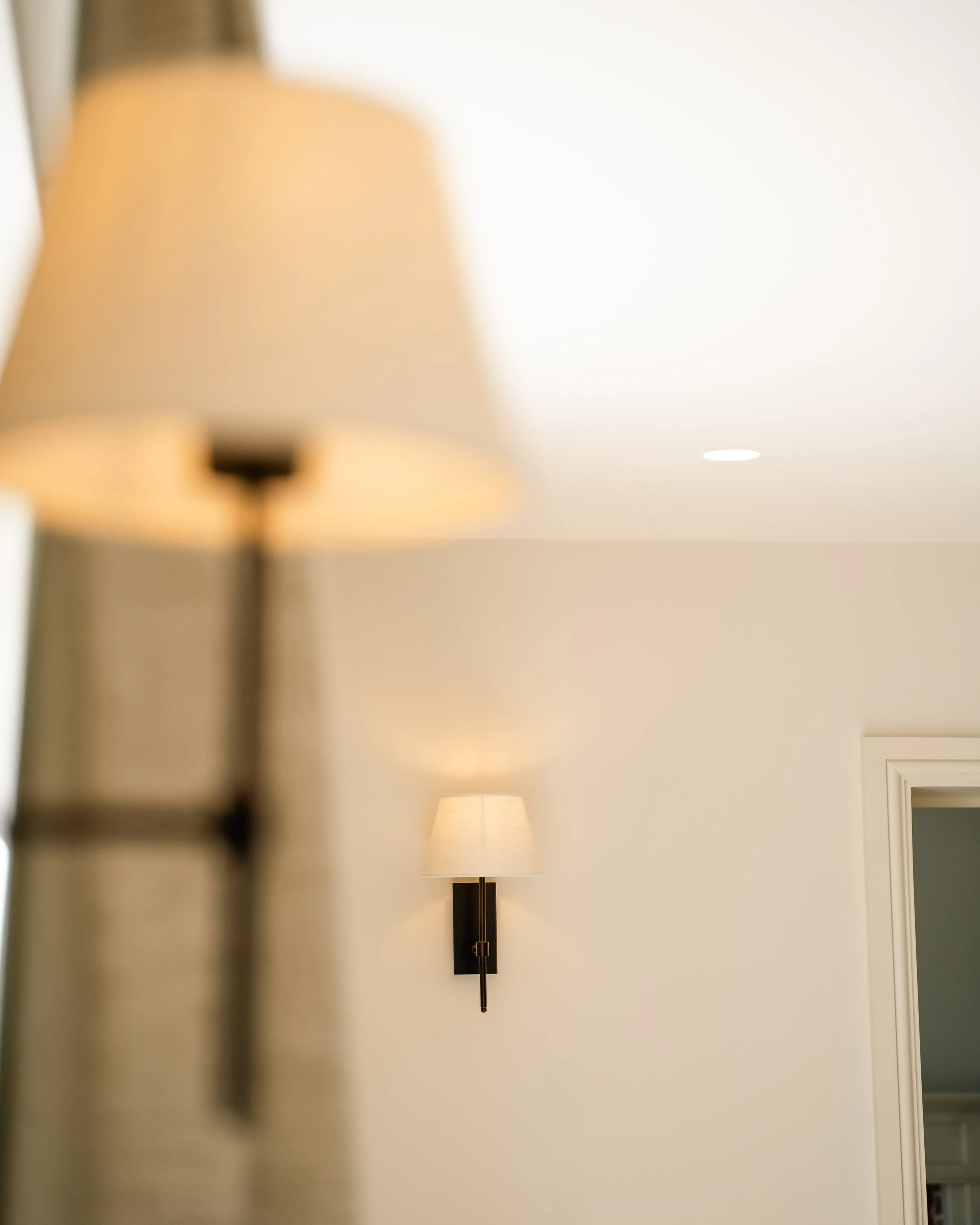  light fittings installed by RW electrical within a new electrical installation 