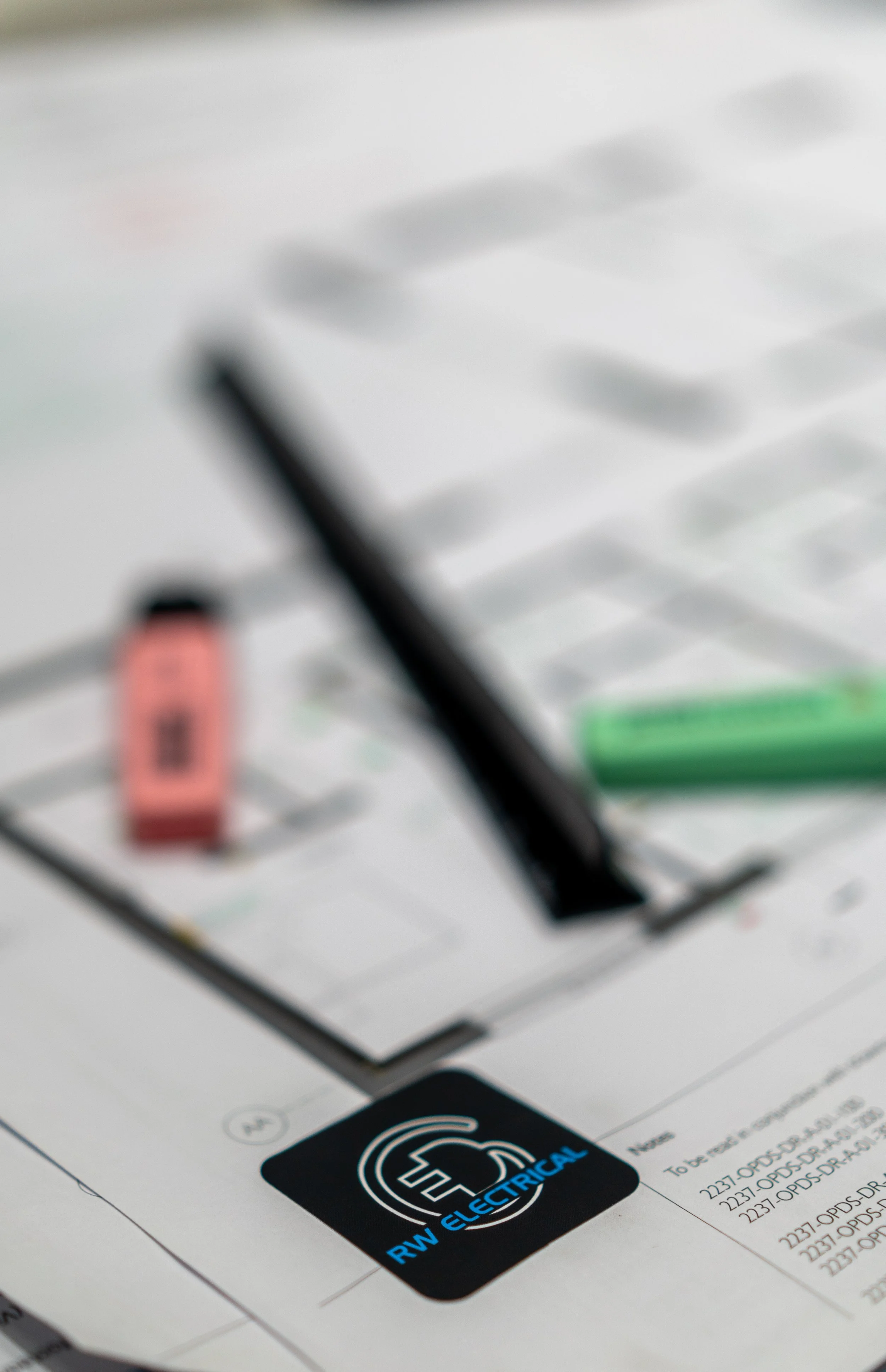 CAD drawings prioduced by RW electrical contractors for a new project that it client driven