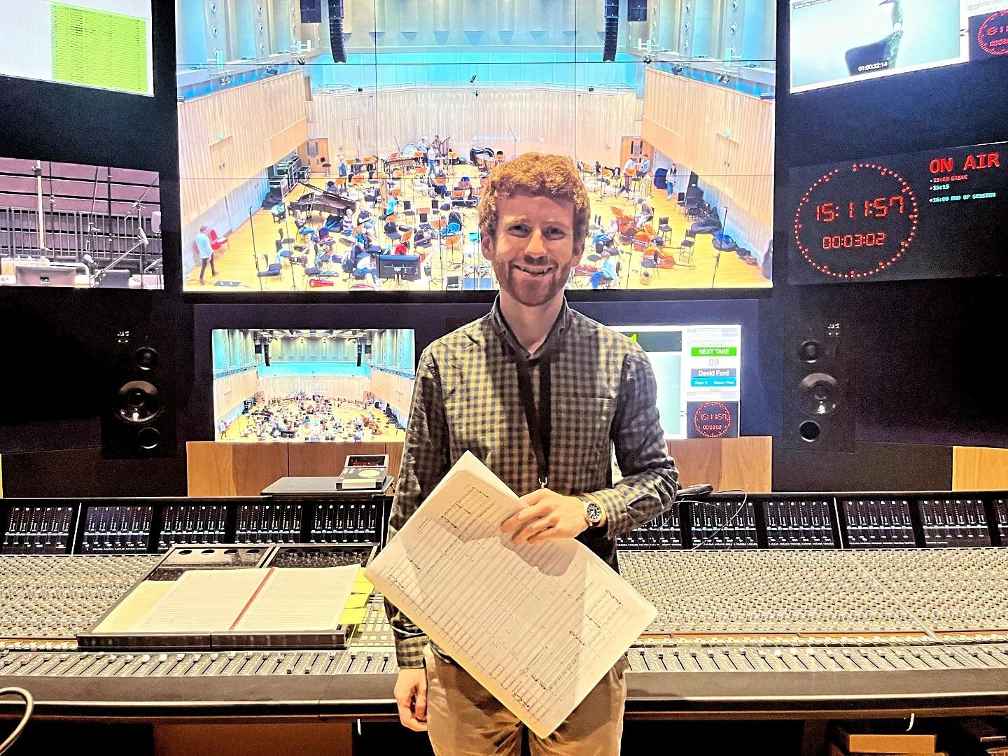 Over the weekend, I had the pleasure of recording my film score at Scotland's Studio with @rsnoofficial and the Film Composer's Lab Program. Huge thank you to the wonderful musicianship of the orchestra, the sound engineers and to @danaikokogia and @
