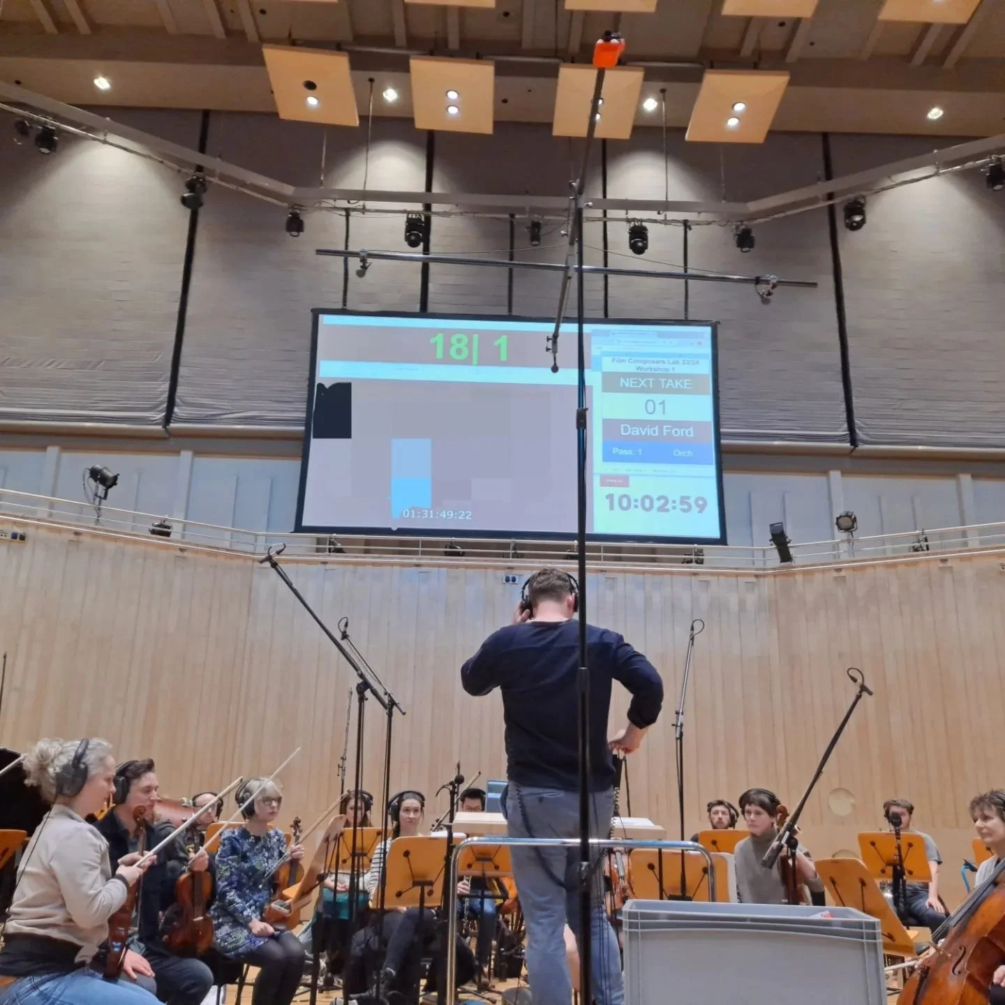Film score recording session with the wonderful @rsnoofficial. Huge thank you for bringing my score to life and to @danai_koko and @patrickdoylemusic for their expert guidance!