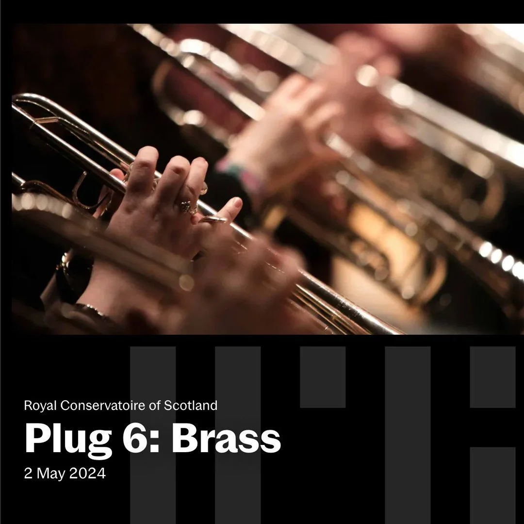 As part of the 2024 Plug Festival at @rcsofficial, my pieces &lsquo;Fanfare of Bells&rsquo; and &lsquo;That Nothing Sees&rsquo; will be premiered at the Royal Conservatoire of Scotland in the Plug 6 and 8 concerts by @rcs_brass , @hebridesensemblemus