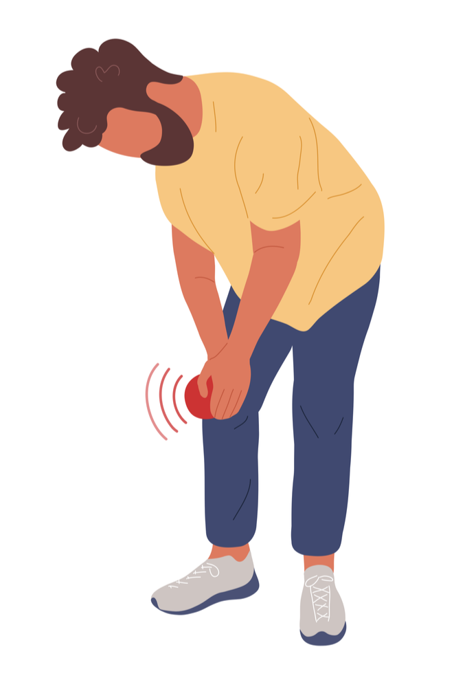 Foto van man met kniepijn. Body Stress Release praktijk in Emmeloord – BSR Mandala