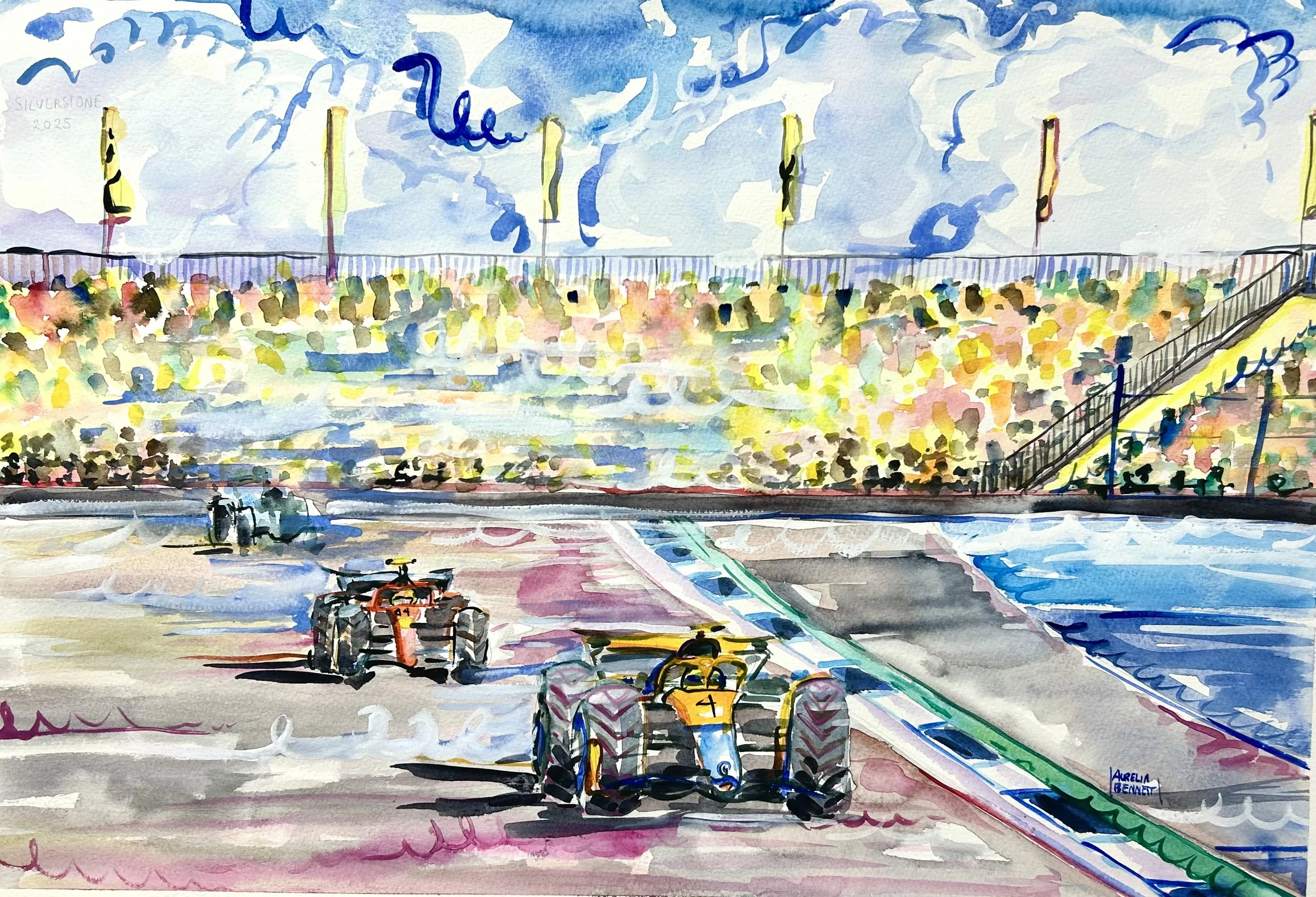 Silverstone Grand Prix 2025, McLaren (42 x 60cm)