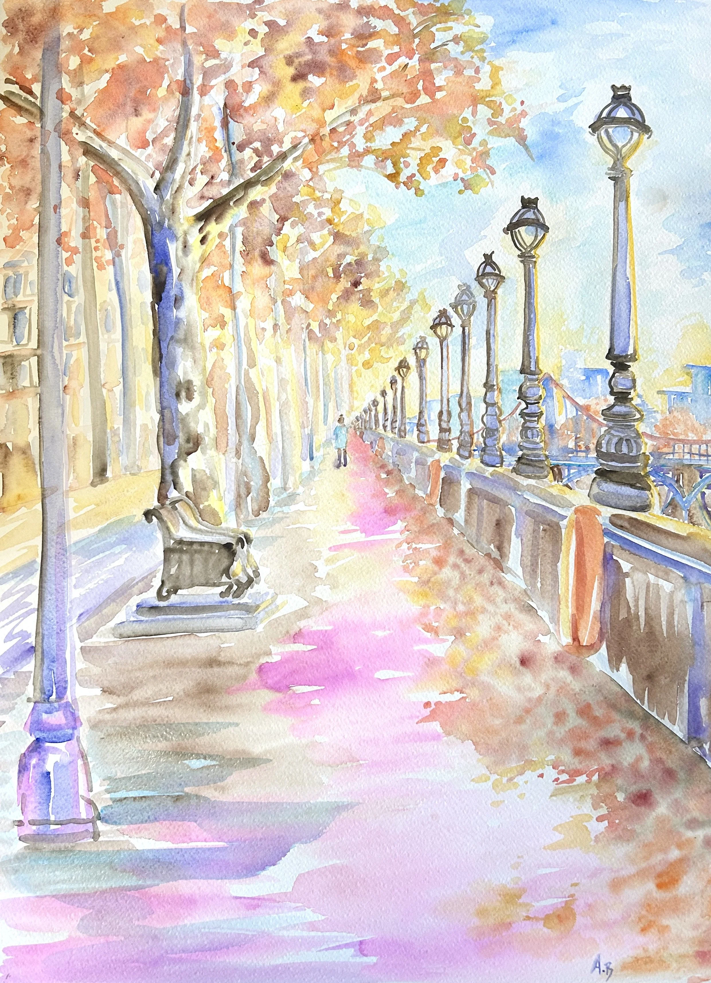 Chelsea Embankment (41 x 59 cm)
