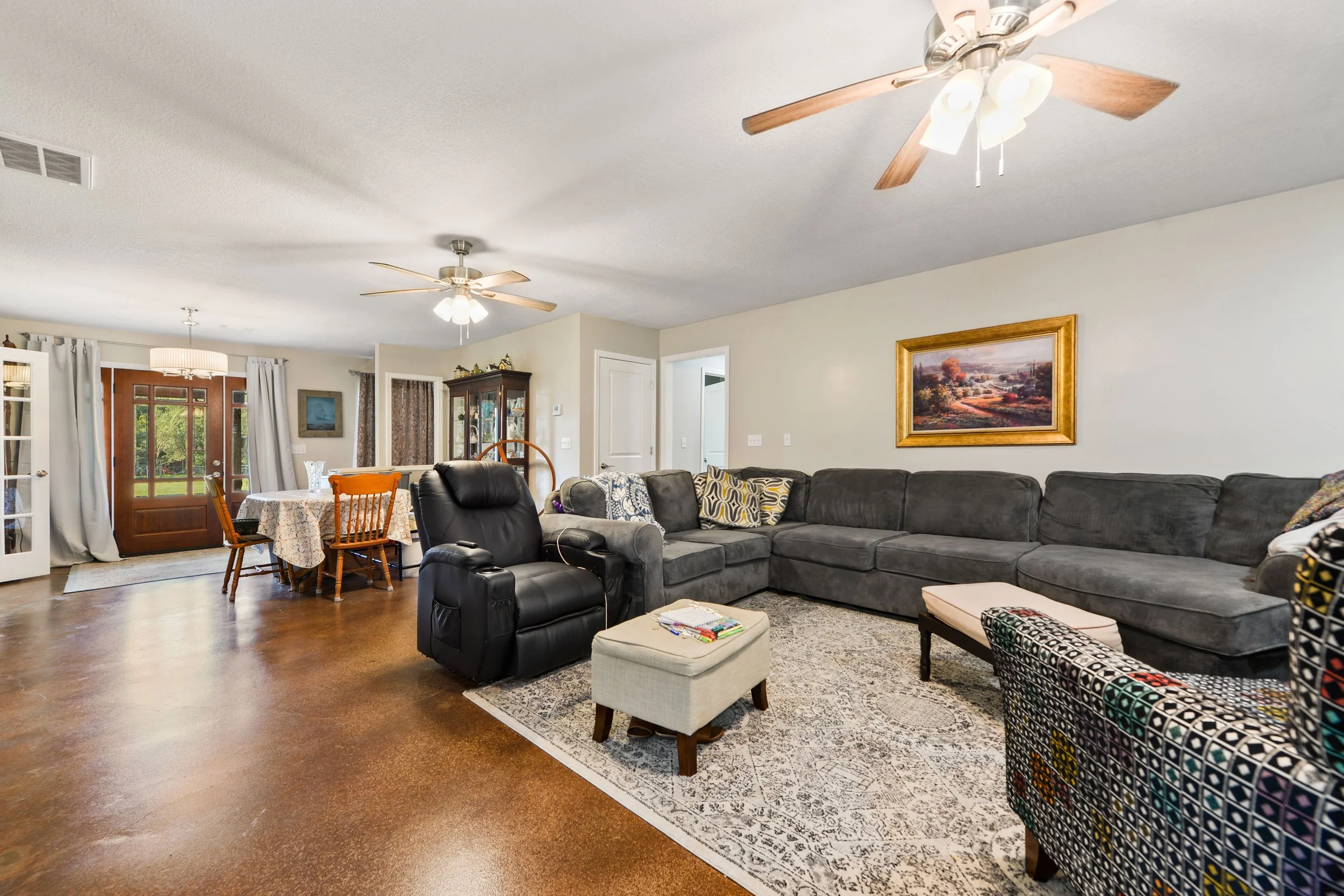 beautiful large brick home with almost 2 acres with 4 bedrooms and 3 bathrooms located in hurley mississippi and east central school district
