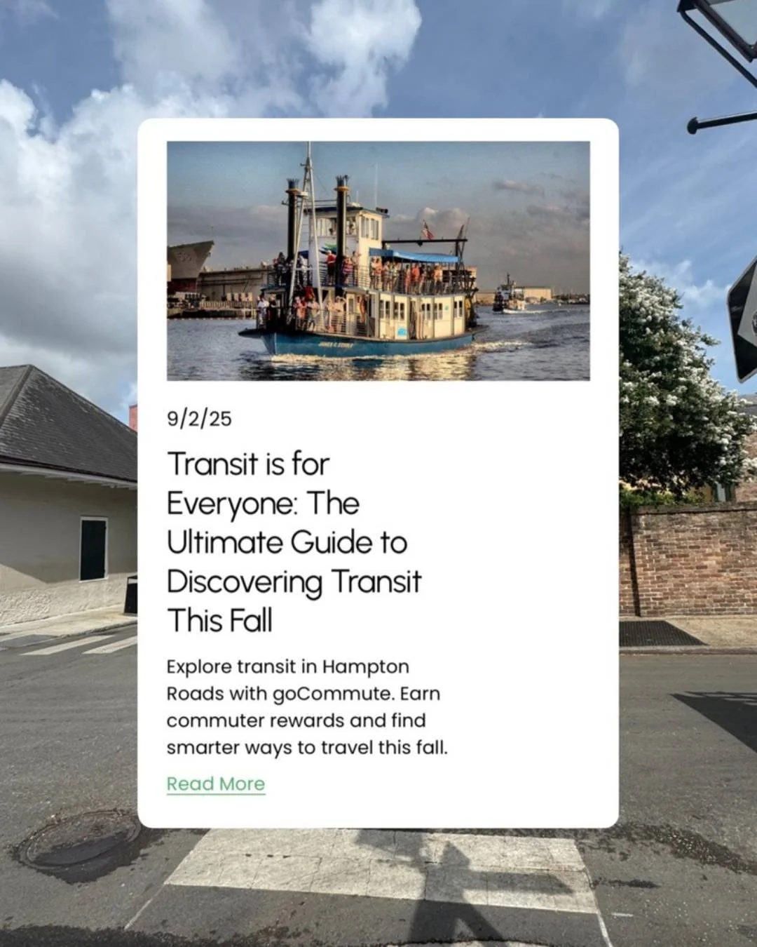 Thinking about trying transit? You're not going to want to miss these travel tips. Visit our website to see everything you need to discover transit this fall. 👩&zwj;💻

You can get rewarded for your commute. 🚍 Follow @goingwithgoco to see how!