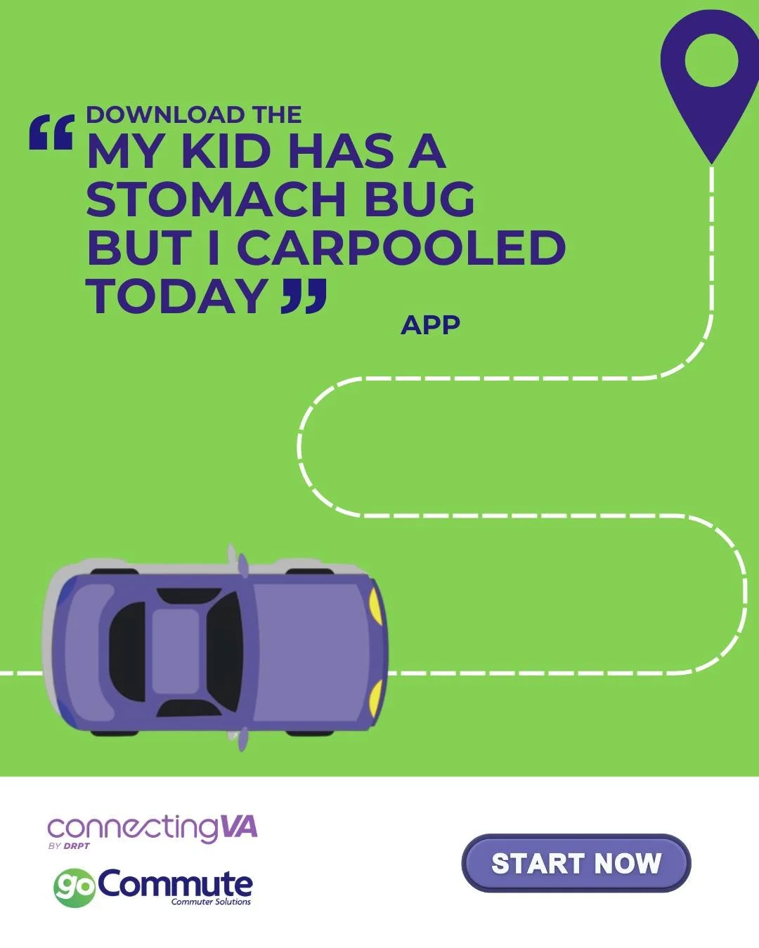 One of the main reasons people don't carpool is because they're worried about what to do in an emergency. 

We thought of that! ☝️

The Ride Home Rewards program gives you an emergency ride back to your starting destination. Whether it's a Park &amp;