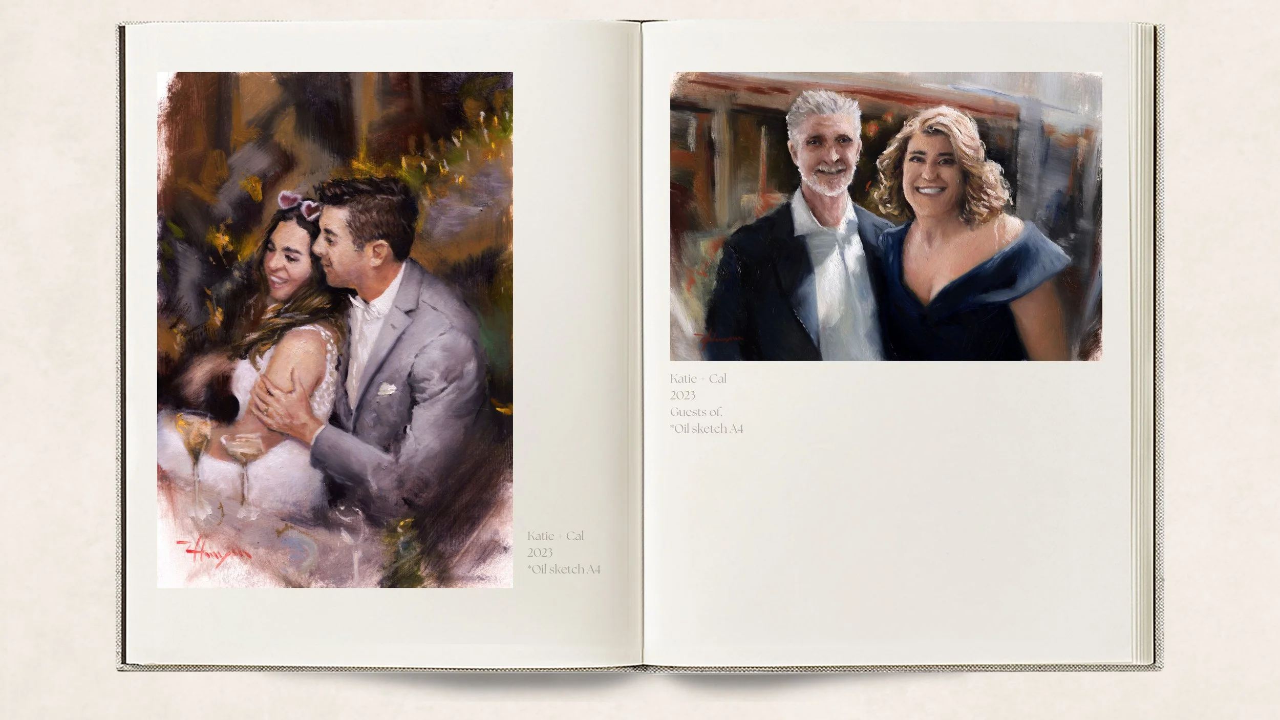 zac hampson professional artist doing live wedding paintings 