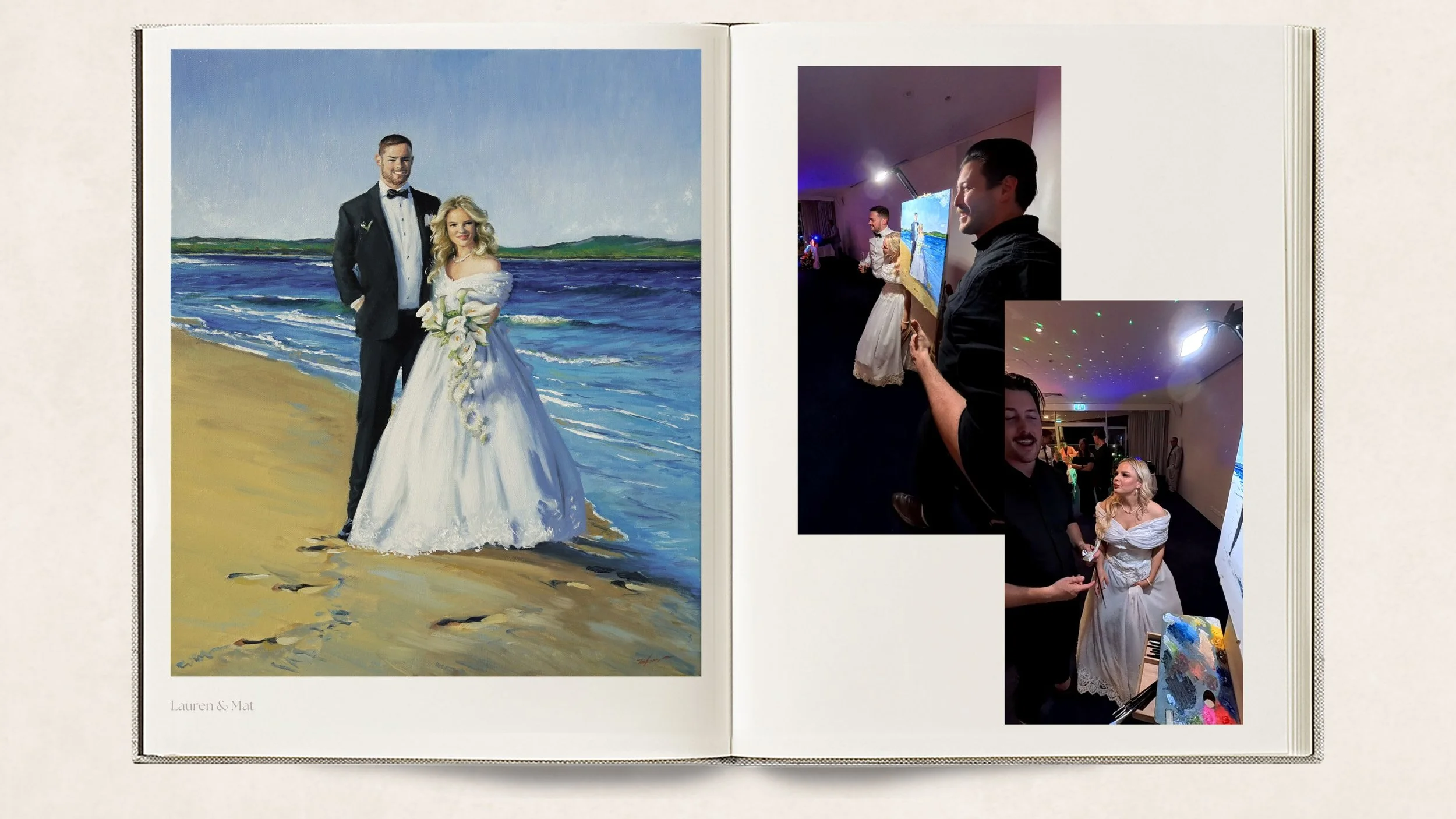 Live wedding painting in sydeny Rydges Cronulla Beachside
