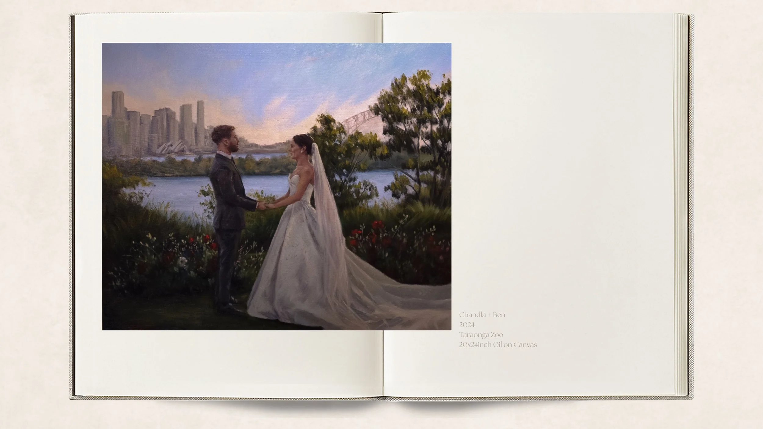 zac hampson professional artist doing live wedding paintings 