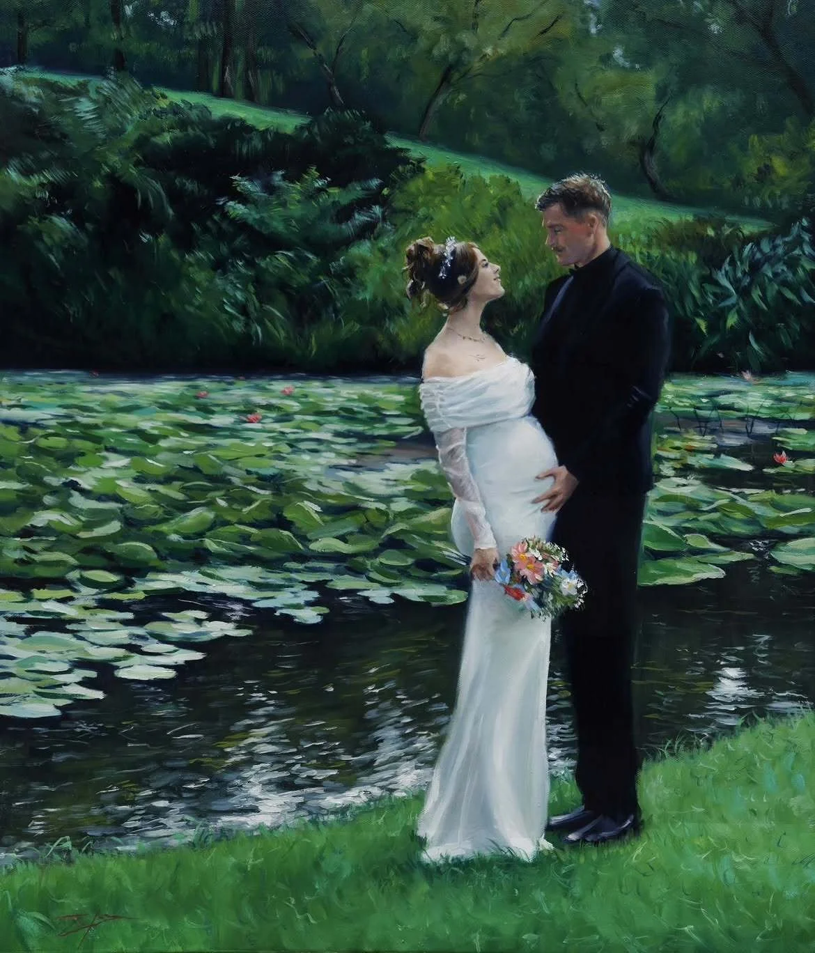 Live wedding painting Blue mountains Australia NSW Zac Hampson