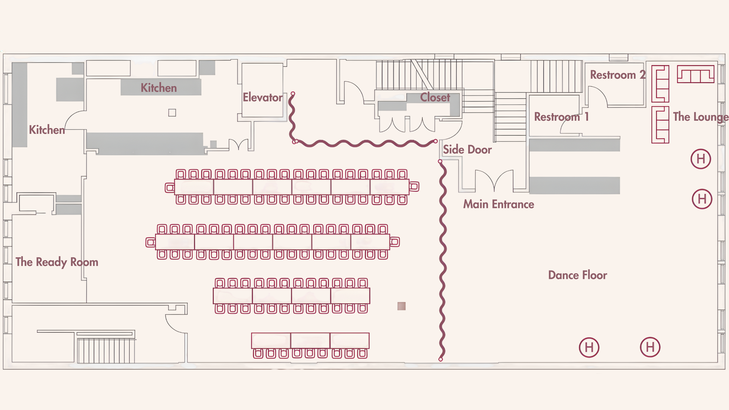 RECEPTION LAYOUT 2 | 100 GUESTS