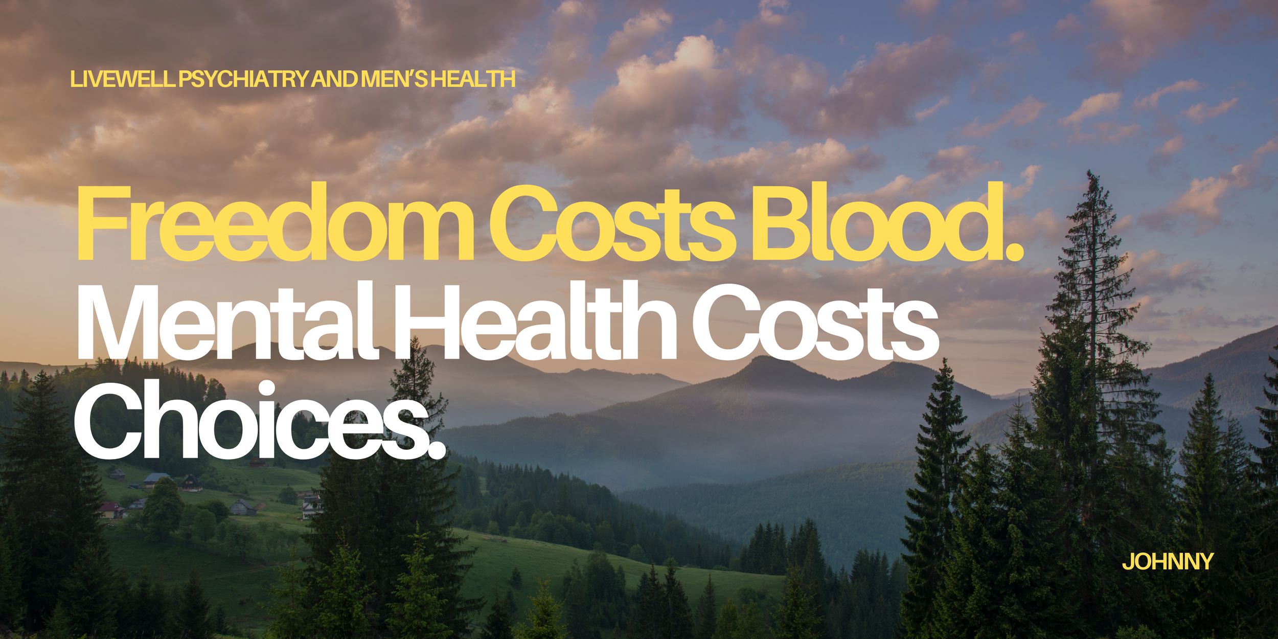 Freedom Costs Blood. Mental Health Costs Choices.