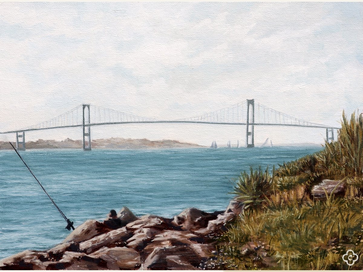 Pell from Fort Adams, 9"x12", Oil on Board