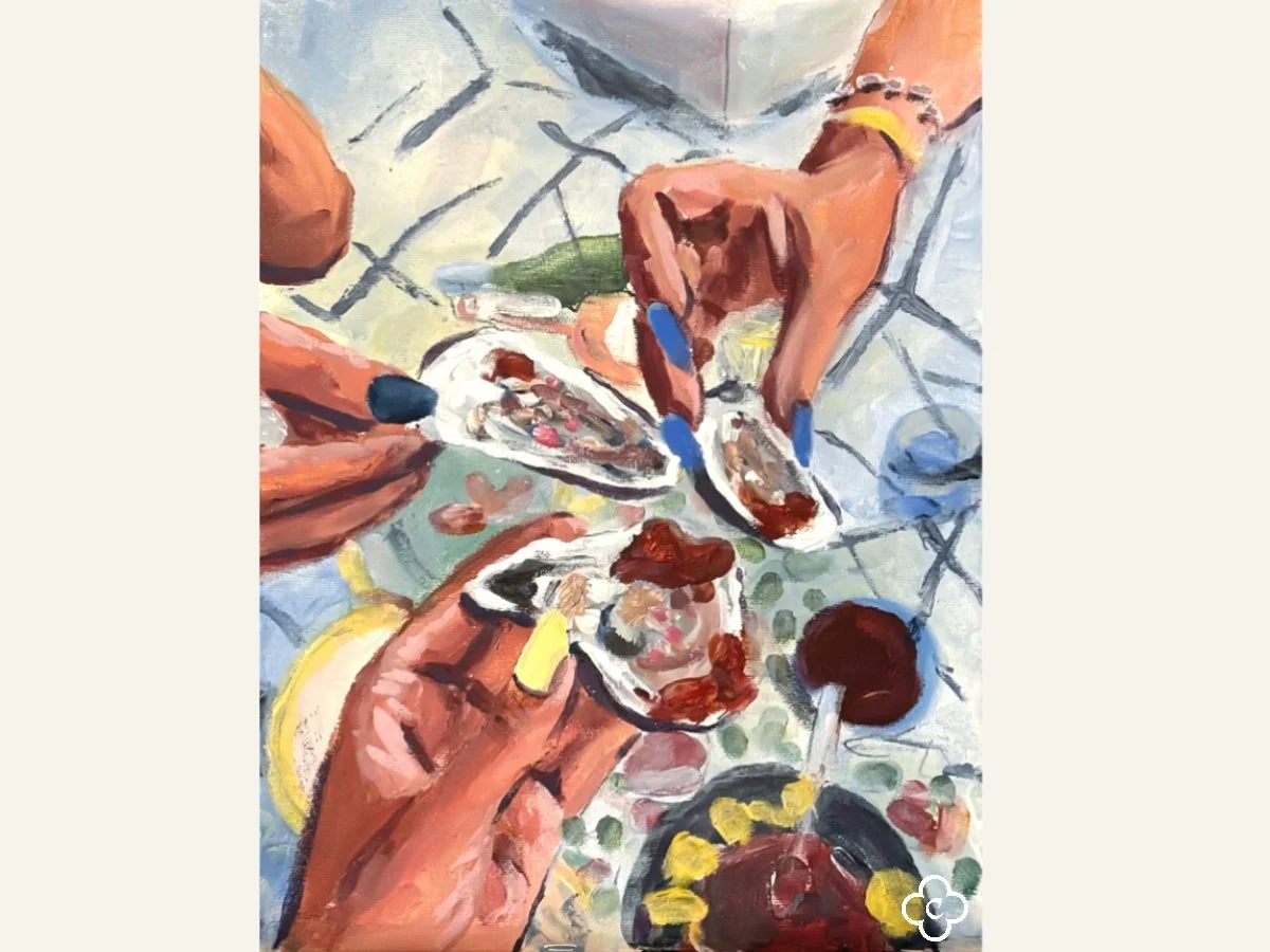 Oysters with the Girls Print