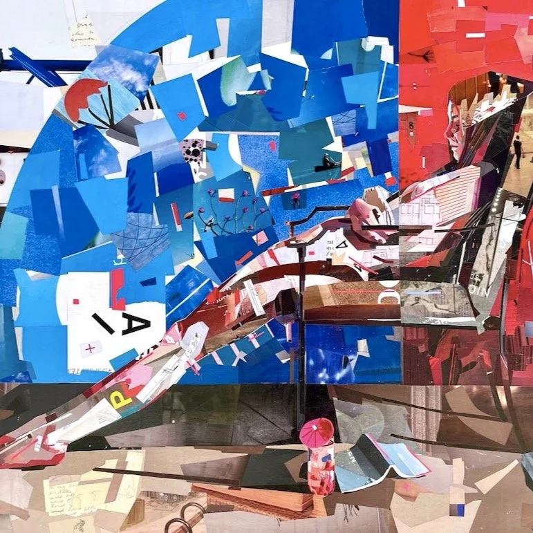 Dynamic, bold and deeply human, Patrick Bremer transforms found fragments of paper into striking, emotionally resonant collages &mdash; and his latest piece, Intermission (2025), is no exception. At 80 &times; 100 cm the work arrests you with its lay