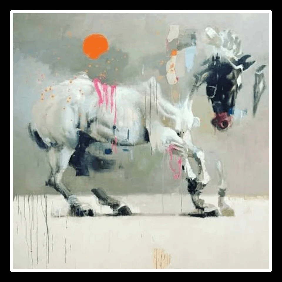 A remarkable milestone for Christian Hook, whose monumental painting K-Night on a White Horse achieved an incredible $1 million at this year's Butterfly Ball charity auction.
While charity auction results don't directly dictate market values, sales o