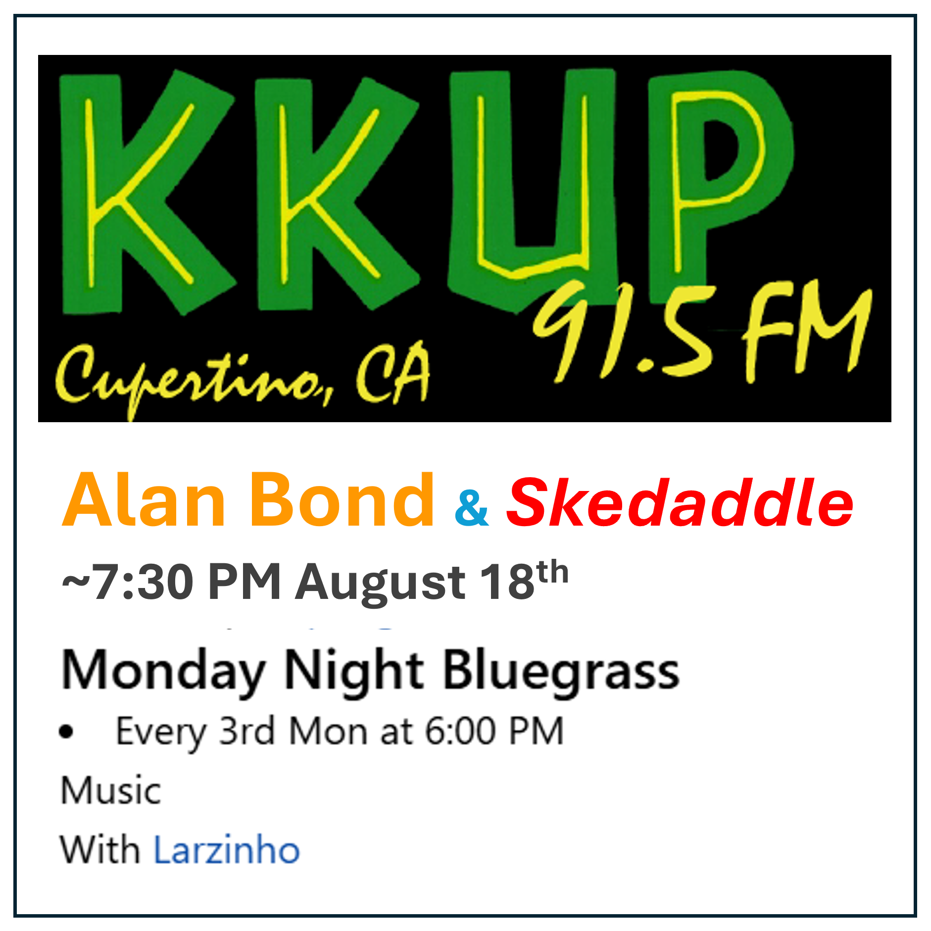 KKUP Radio Monday Night Bluegrass