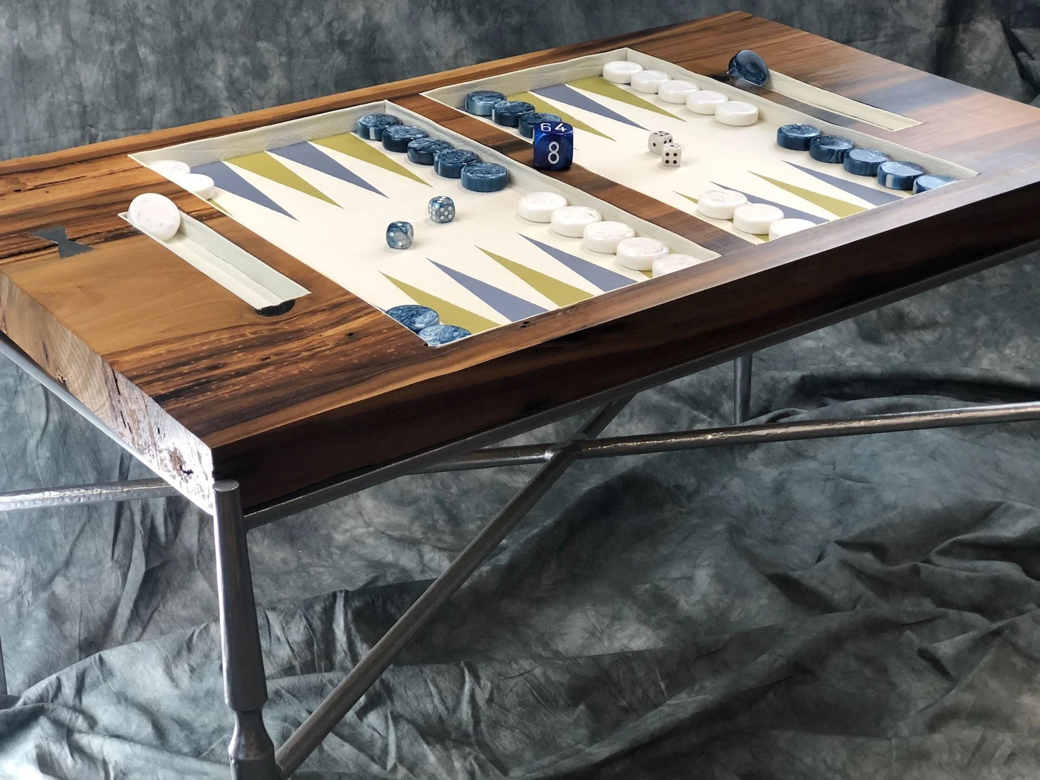 ...much as I hate to say it (and don't blame me) the Holidays are heading our way...FAST!  And, for the tough-to-buy-for we've got the perfect gift!  Let us create a custom backgammon or chess board or table that will reward your genorosity with oooh