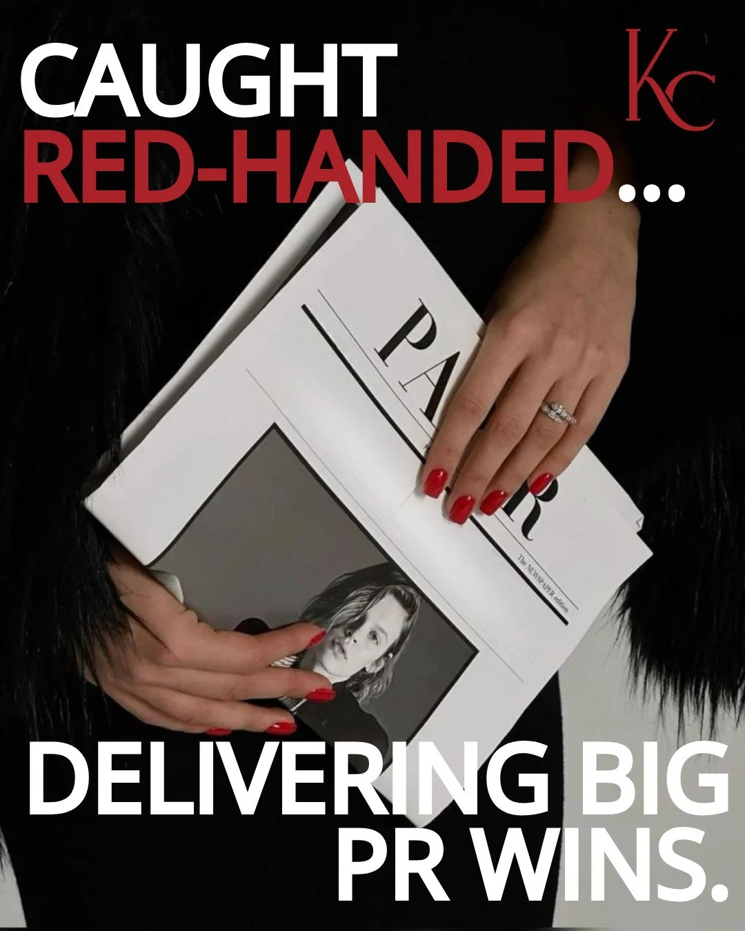 Caught red-handed making headlines happen. 💅❤️
&rsquo;Tis the season to be a little dangerous (in the media, that is).