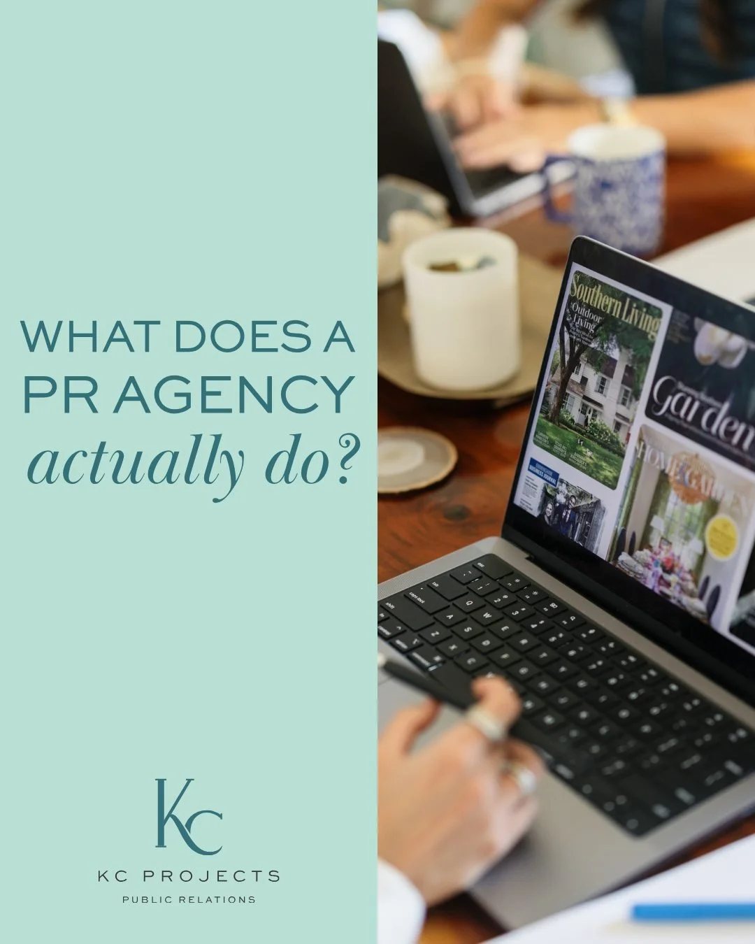 More than securing media coverage, a PR agency helps you:
&bull; Develop strong messaging
&bull; Build credibility
&bull; Identify key opportunities
&bull; Strengthen community relationships
&bull; Position you as an industry leader

At KC Projects, 